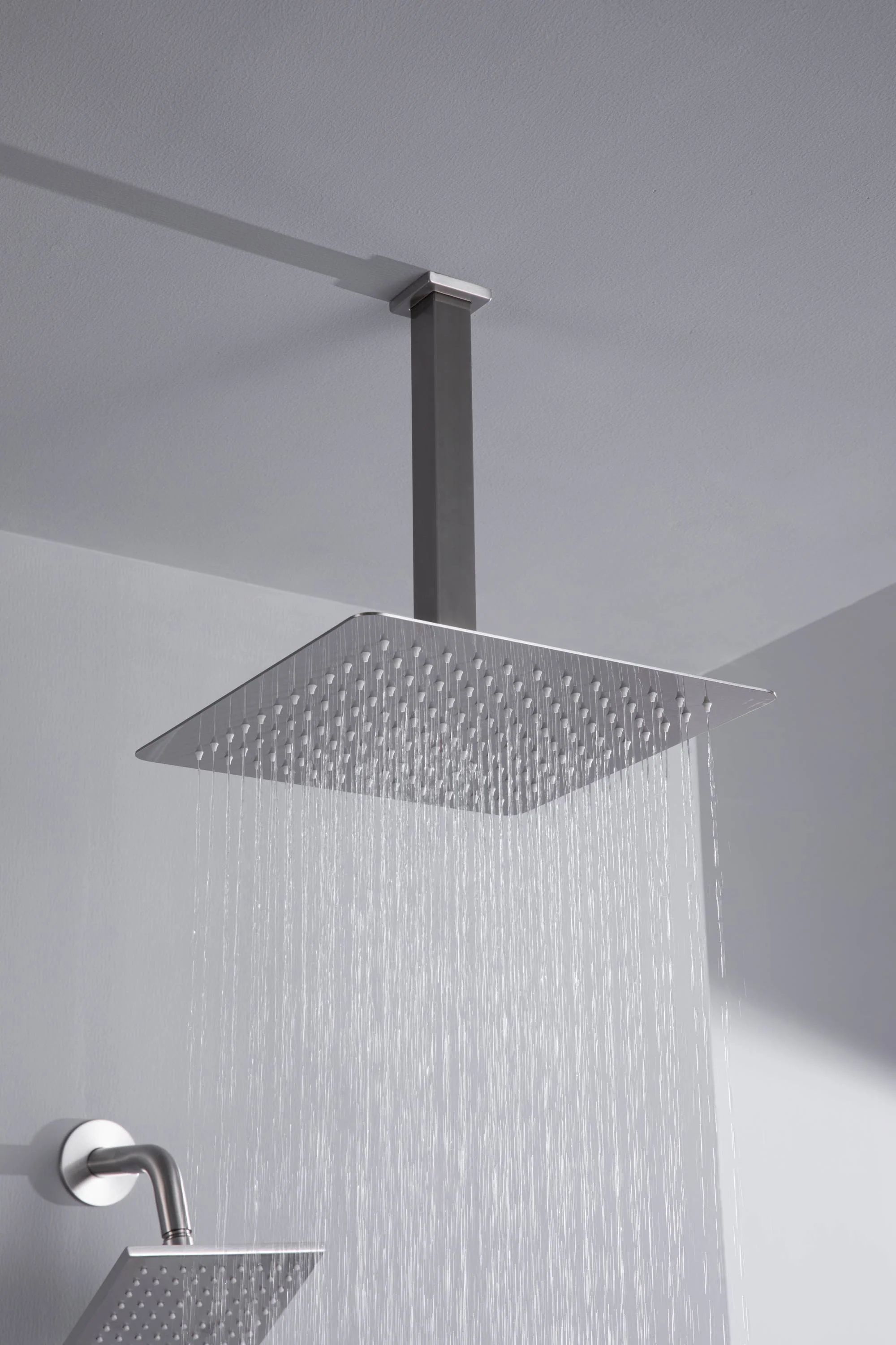12" or 16" Ceiling Mount Rain Head with 4-Way Thermostatic Faucet and 4" Body Jet - Image 6