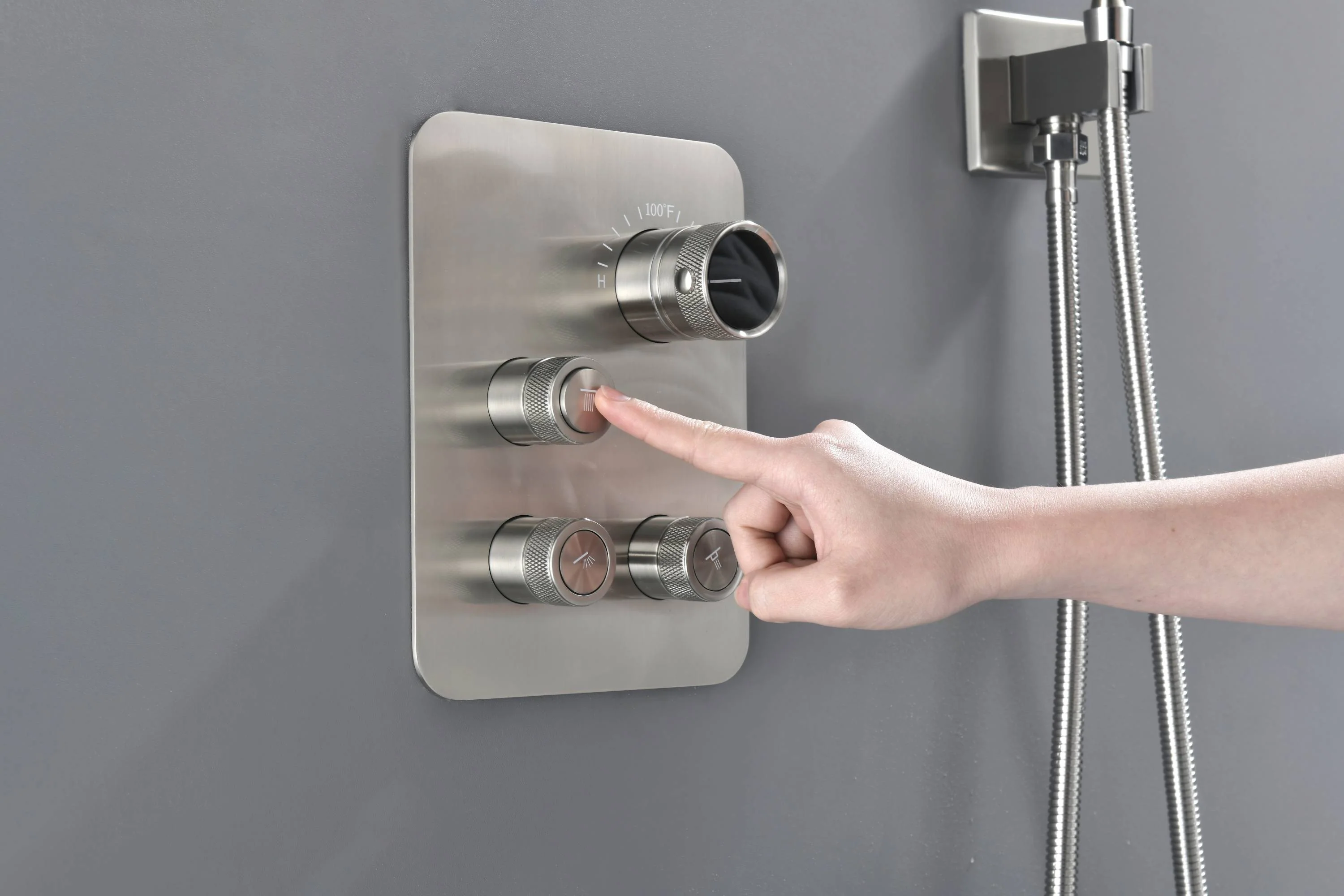 12" or "16" Rainfall Head 3-Way Thermostatic Shower Faucet with Regular Head - Image 37