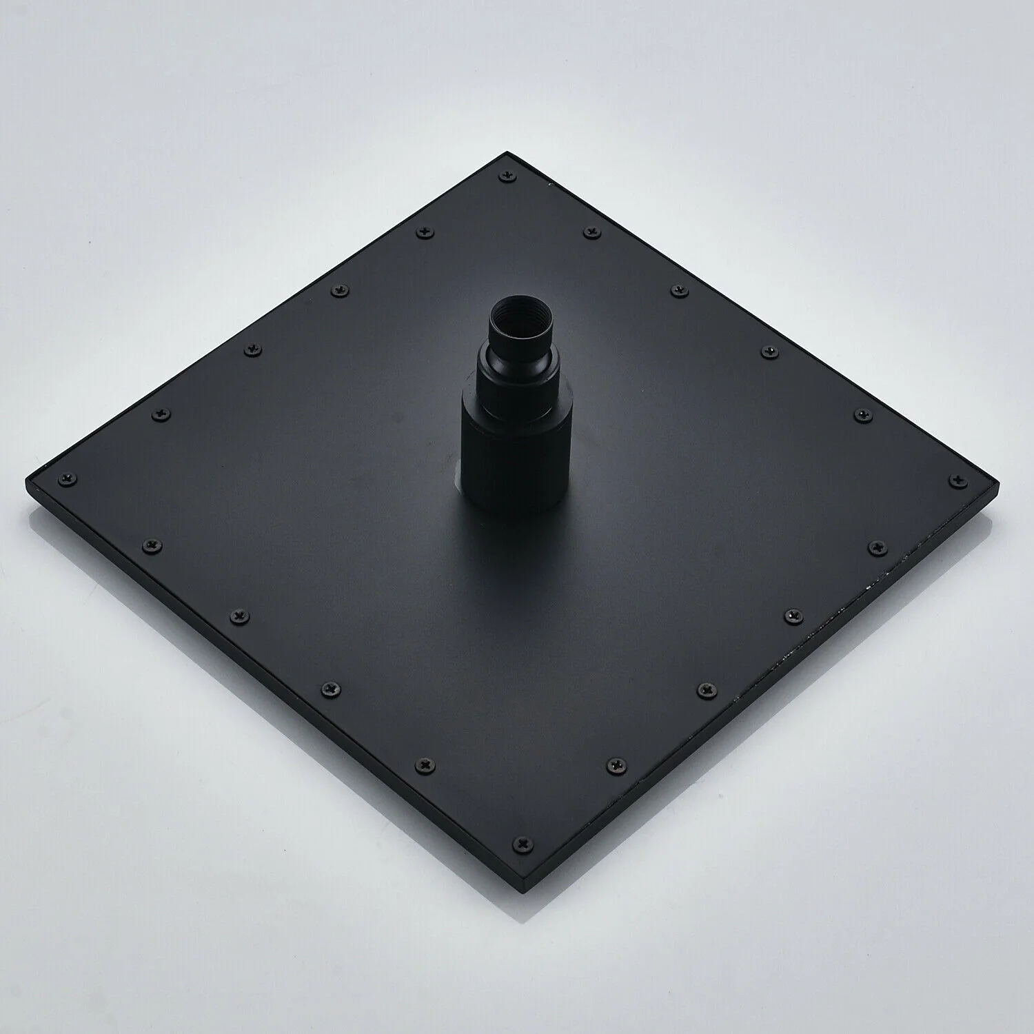 12-Inch Matte Black Rain Shower Head: 3 LED Color Lights and 16-Inch Wall Mount Shower Arm - Image 4