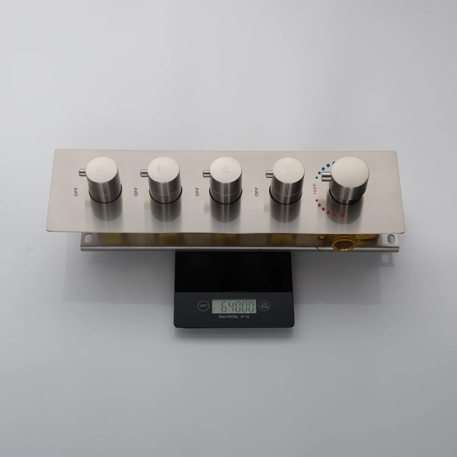 16" Brushed Nickel Thermostatic Shower Faucet: LED Lighting, Bluetooth Music, Mist, Rainfall & Waterfall Features - Image 3