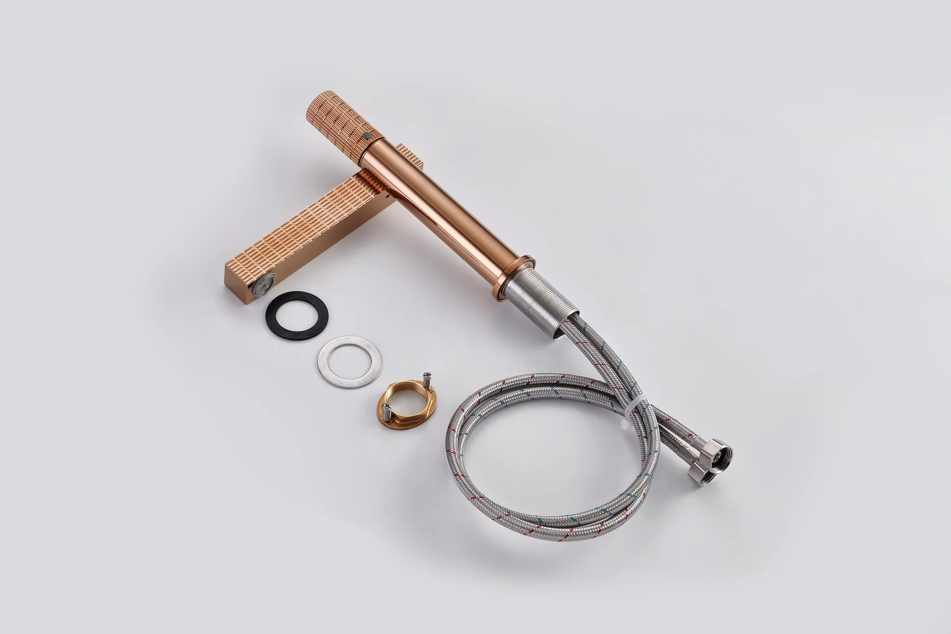 Brushed gold or Brushed Nickel or Matte Black Or Rose Gold single handle brass bathroom faucet with pop up drain - Image 27