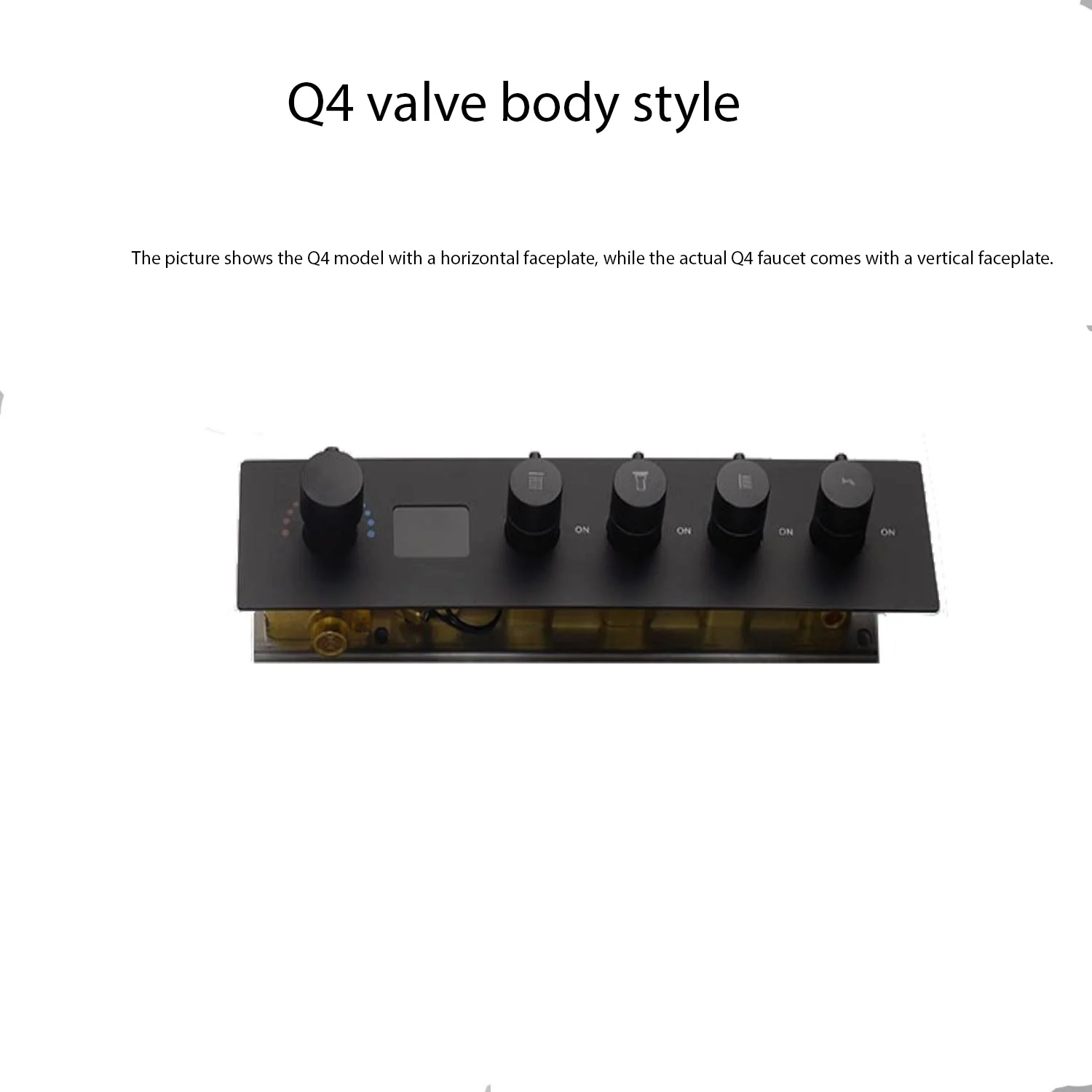 20'' ceiling mounted LED matte Black 3 way thermostatic valve tub spout that each function run at the same time and separately - Image 18