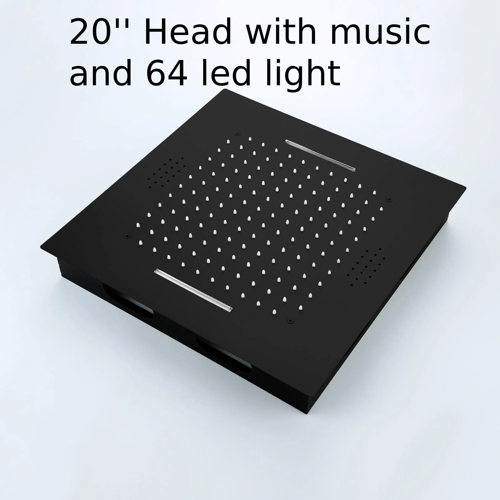 waterfall rainfall 20'' or 24 '' Flushed on ceiling matte Black 3 way thermostatic shower faucets - Image 18