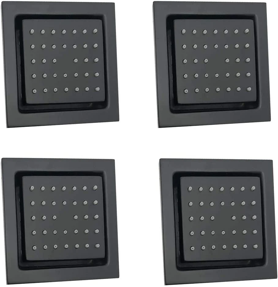20'' Or 24'' Matte Black 4-Way Thermostatic Shower Faucet with Body Jets - Image 6
