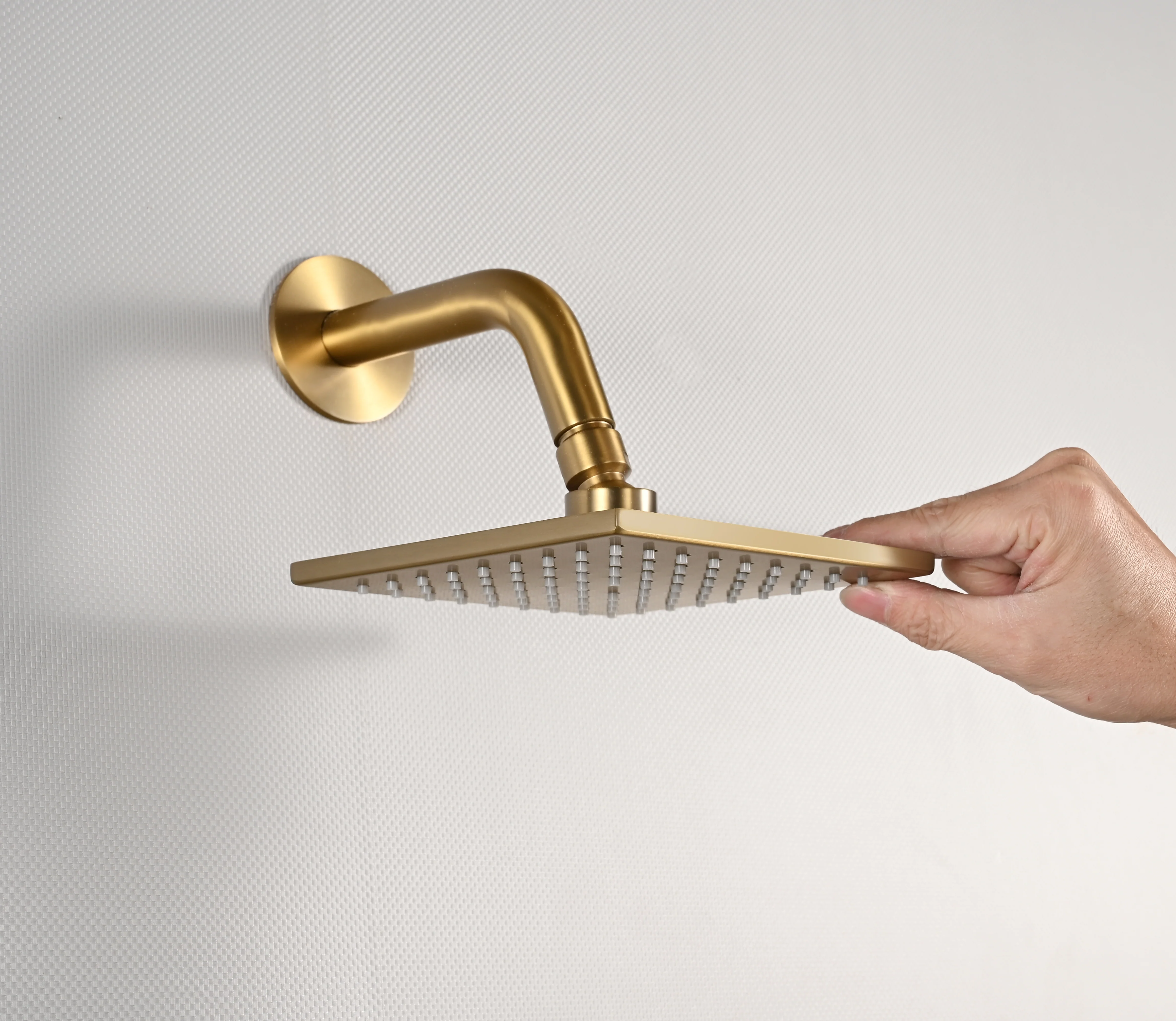 20 inch ceiling or flush mount Brushed gold 3 way thermostatic shower faucet with high pressure 6 '' head and handle sprayer - Image 15