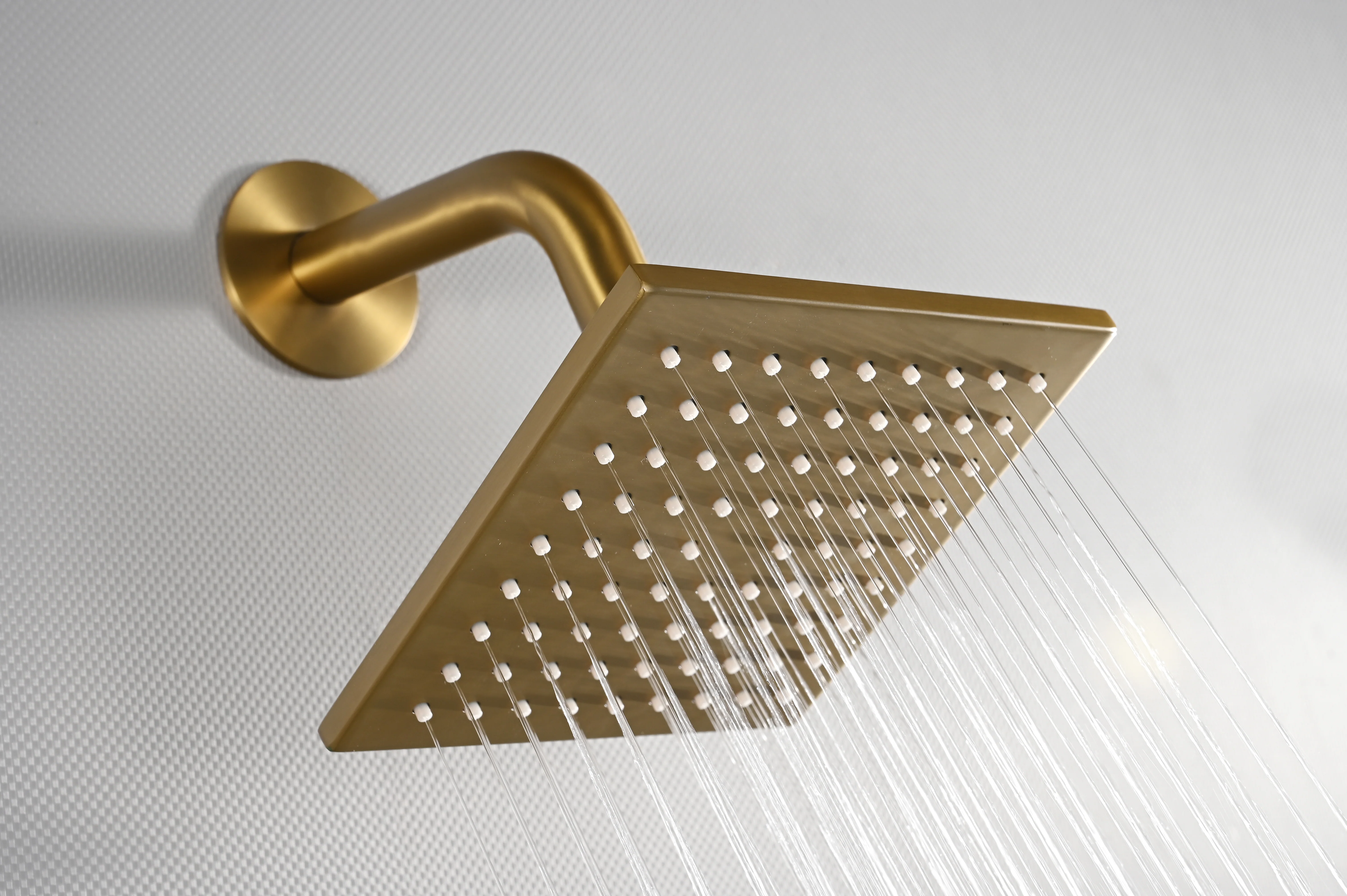 20 inch ceiling or flush mount Brushed gold 3 way thermostatic shower faucet with high pressure 6 '' head and handle sprayer - Image 18