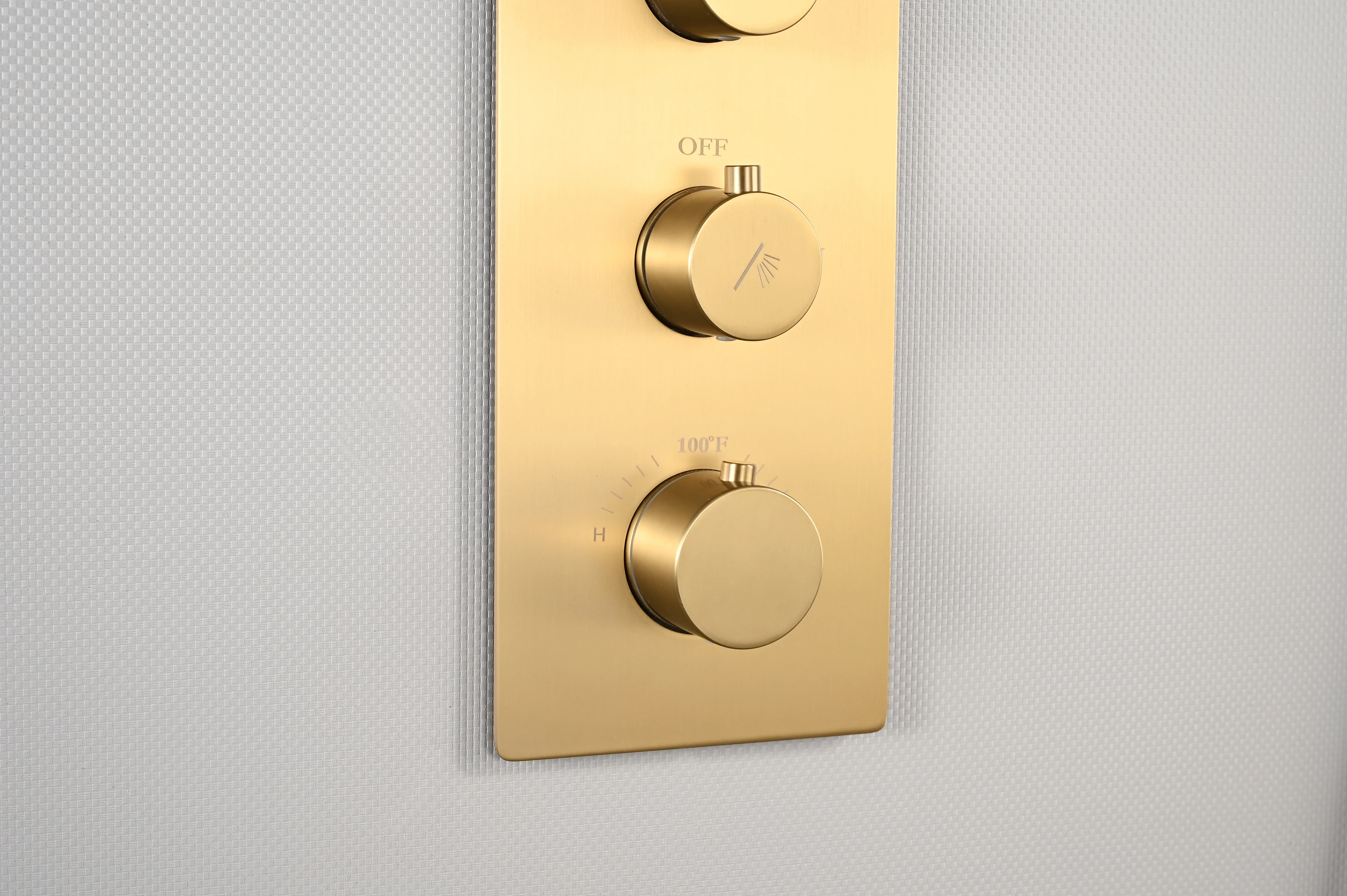 20 inch ceiling or flush mount Brushed gold 3 way thermostatic shower faucet with high pressure 6 '' head and handle sprayer - Image 25