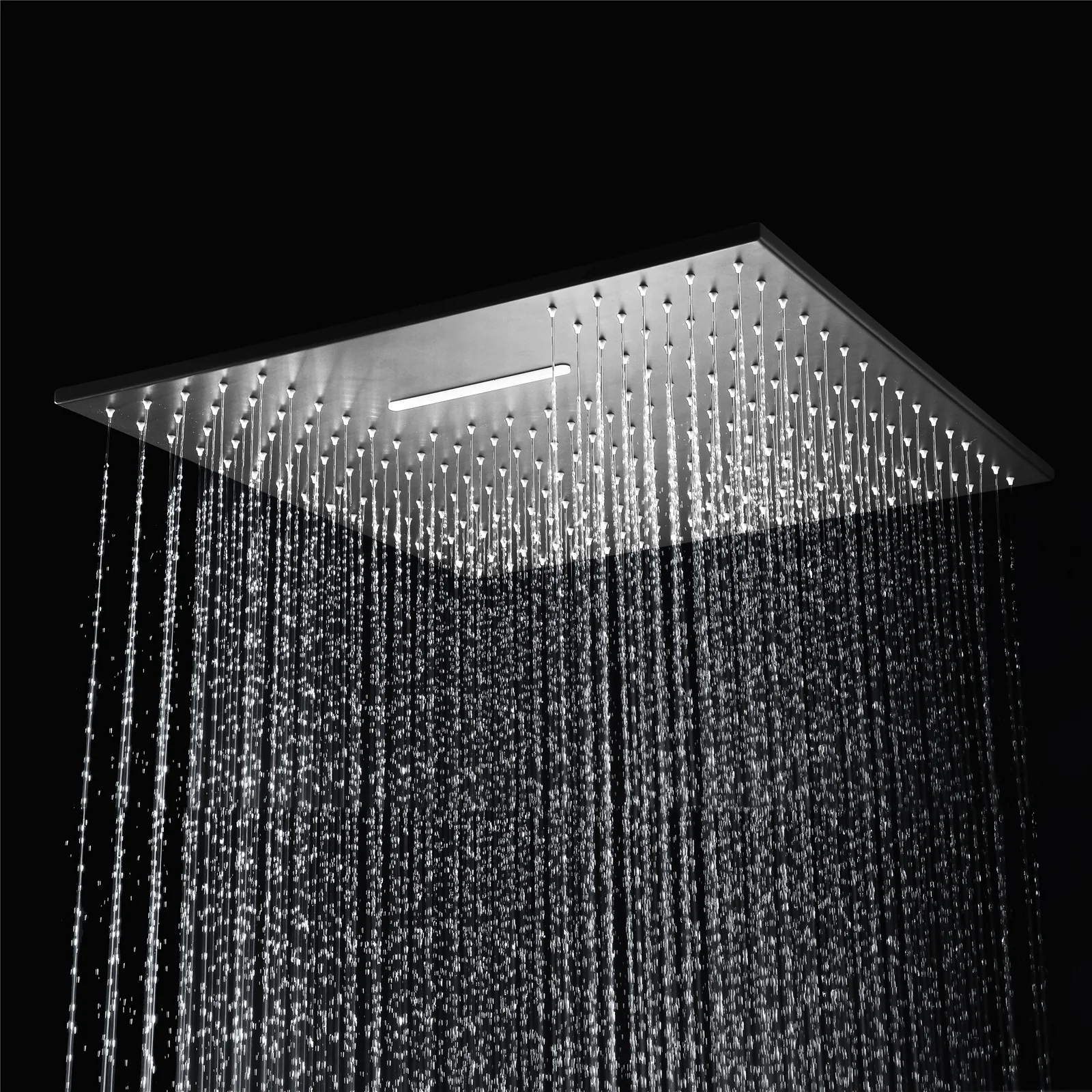 20 inch  flush-mount or ceiling mount rainfall waterfall shower systems 6 way thermostatic valve with 6 body jets and sliding bar and  regular head - Image 17