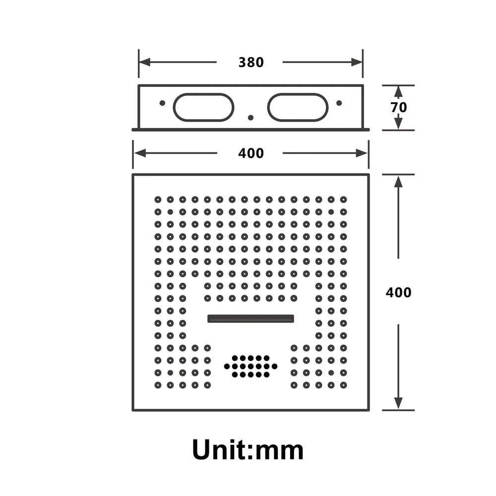 16 inch  flush-mount or ceiling mount rainfall waterfall shower systems 6 way thermostatic valve with 6 body jets and sliding bar and  regular head - Image 29