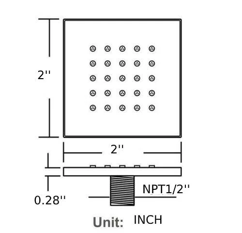 20 Inch LED Rainfall Mist Ceiling Mounted Matte Black 4-Way Thermostatic Shower System featuring 6 Body Jets. - Image 8