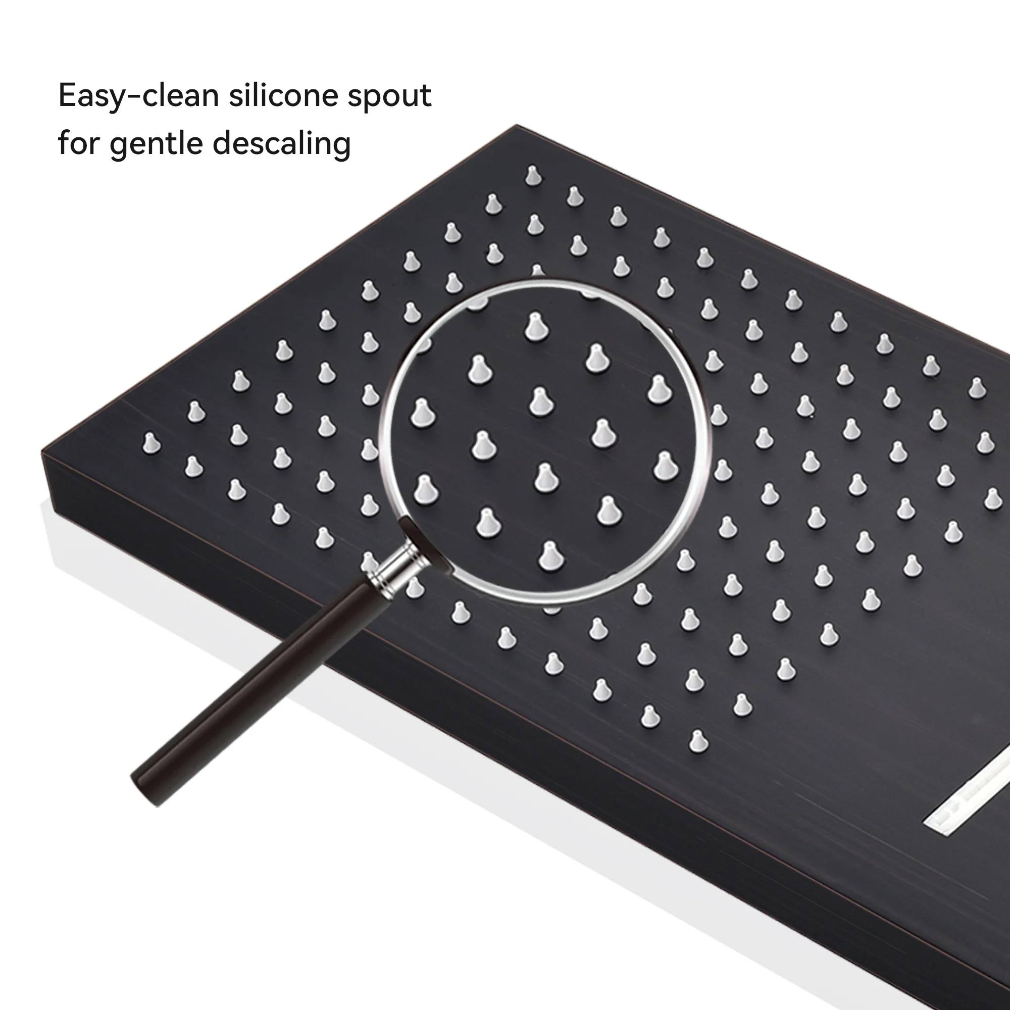 22" oil rubber bronze Rainfall/Waterfall Shower Head with 3-Way Thermostatic Faucet - Image 6