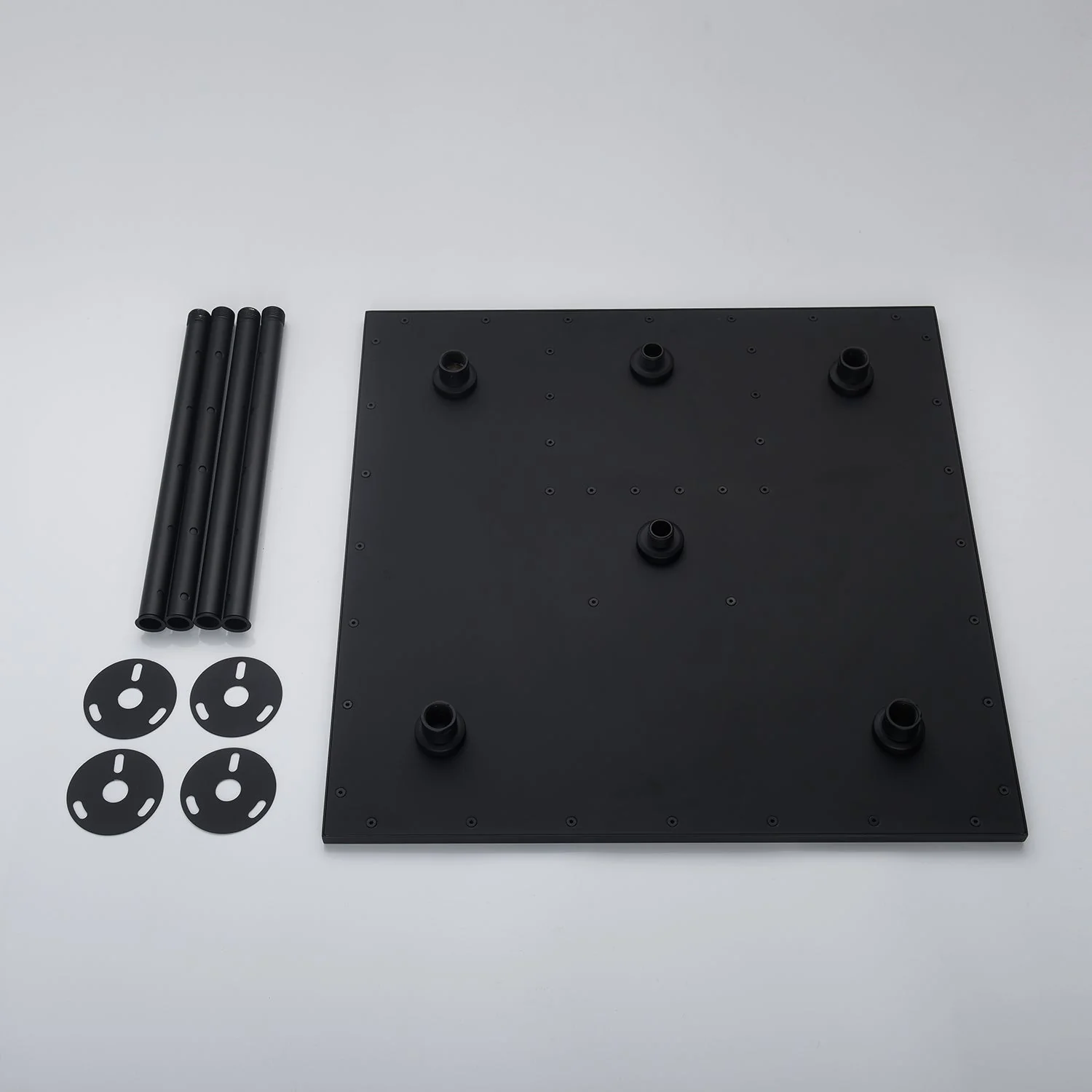 20-Inch or 24-Inch Matte Black Flush or Ceiling Mount Rainfall Waterfall Shower System: Complete with 6-Way Thermostatic Valve and 6 Body Jets and Dual Regular Head - Image 20