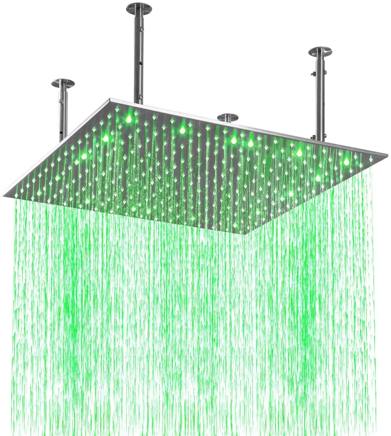 20" or 24" Chrome Ceiling Mounted Rainfall Shower Faucet with 3-Way Touch Panel - Image 4