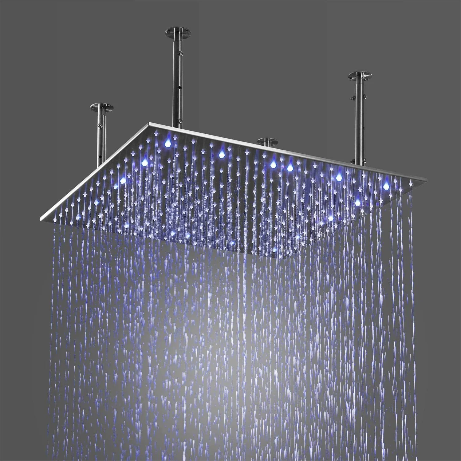 20" or 24" Chrome Ceiling Mounted Rainfall Shower Faucet with 3-Way Touch Panel - Image 5