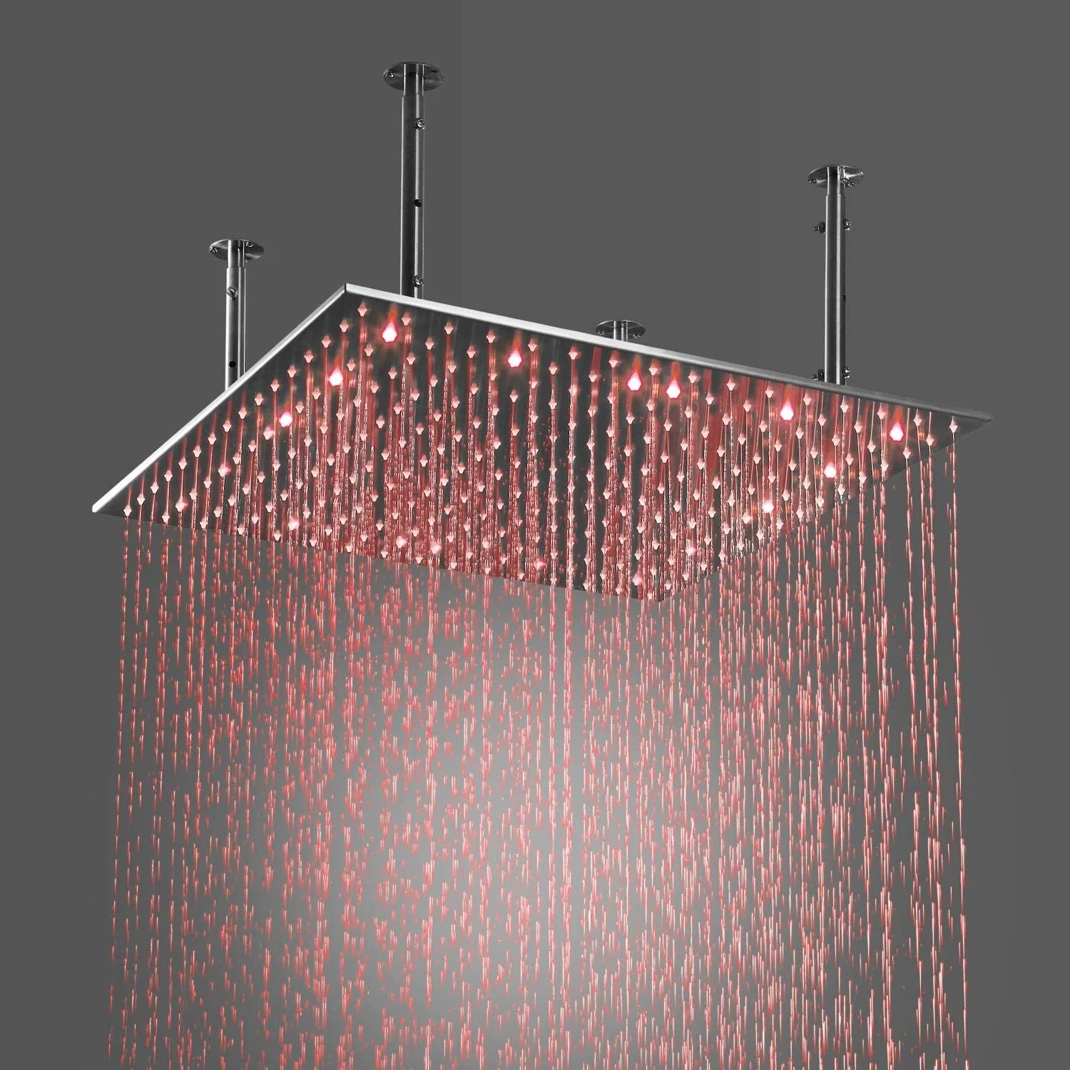 20" or 24" Chrome Ceiling Mounted Rainfall Shower Faucet with 3-Way Touch Panel - Image 6