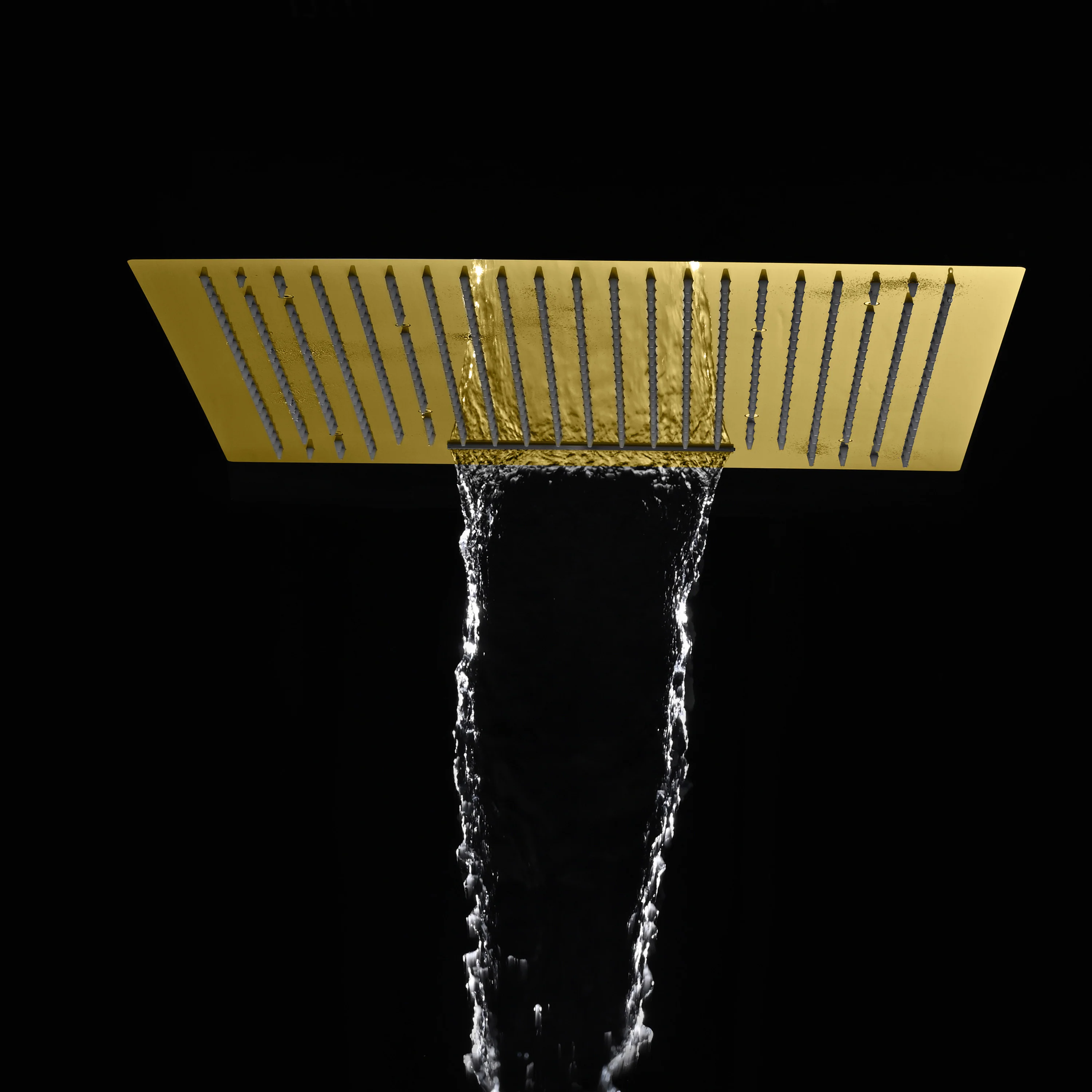 24 inch flush mount rainfall waterfall two function shower head