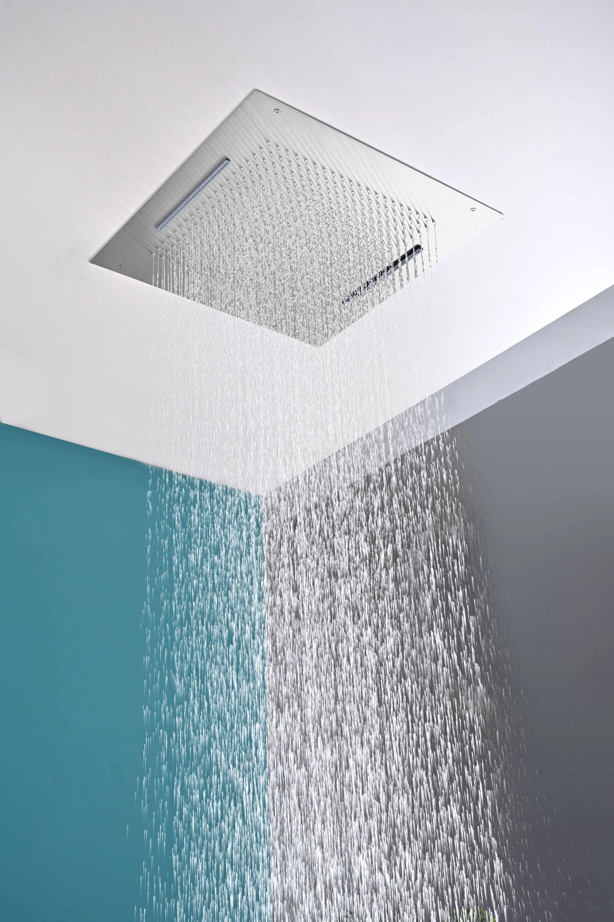 20 inch flush mount rainfall waterfall shower head with 4 way digital display valve and 4 inch body jets - Image 23