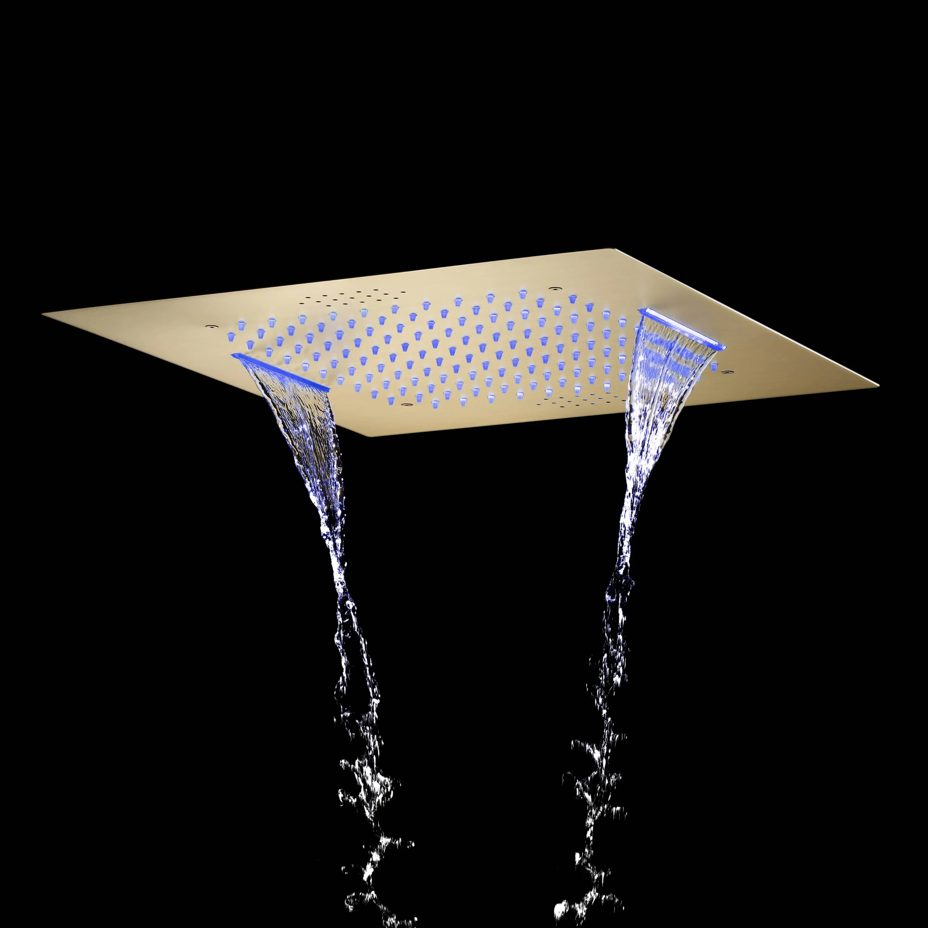 20 inch flush mount rainfall waterfall shower head with 4 way digital display valve and 4 inch body jets - Image 7