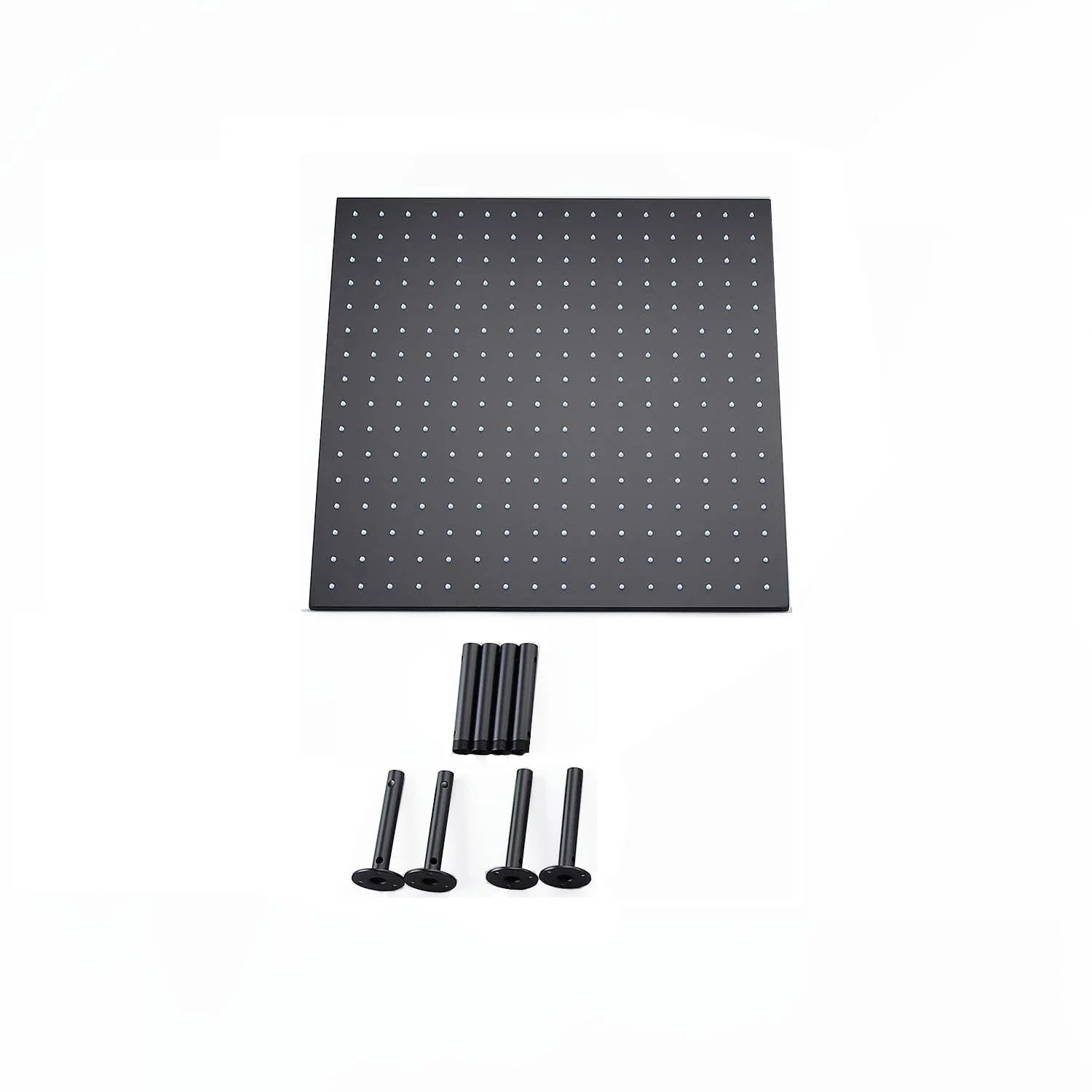 Matte Black Ceiling Mounted Shower Faucet: 20" or 24" with LED Colors, Digital Display Valve, 6 Body Jets - Image 11