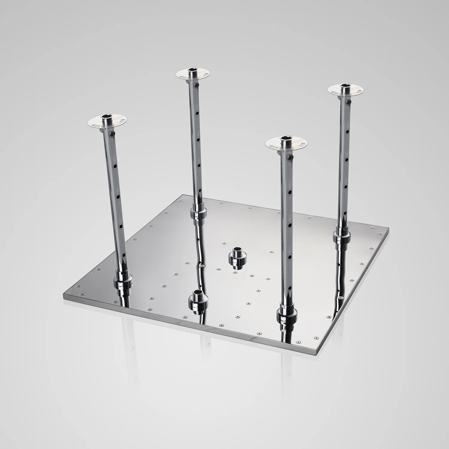 20inch chrome ceiling mount rainfall waterfall shower systems 4 way thermostatic valve with 6 body jets - Image 6