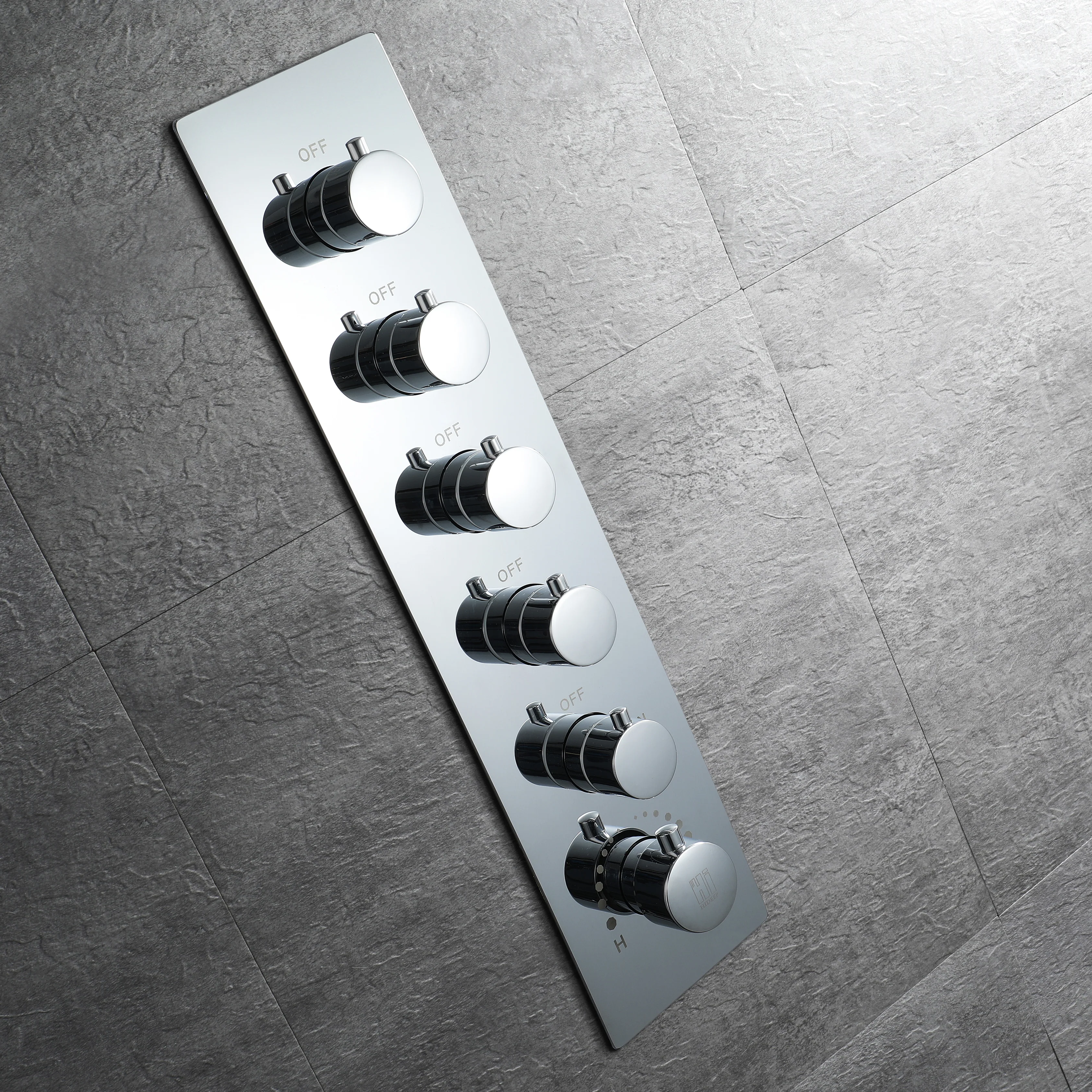 Bluetooth Music 64 LED colors 20inch chrome flushed on rainfall waterfall mist shower systems 5 way thermostatic valve with 6 body jets and touch panel - Image 9