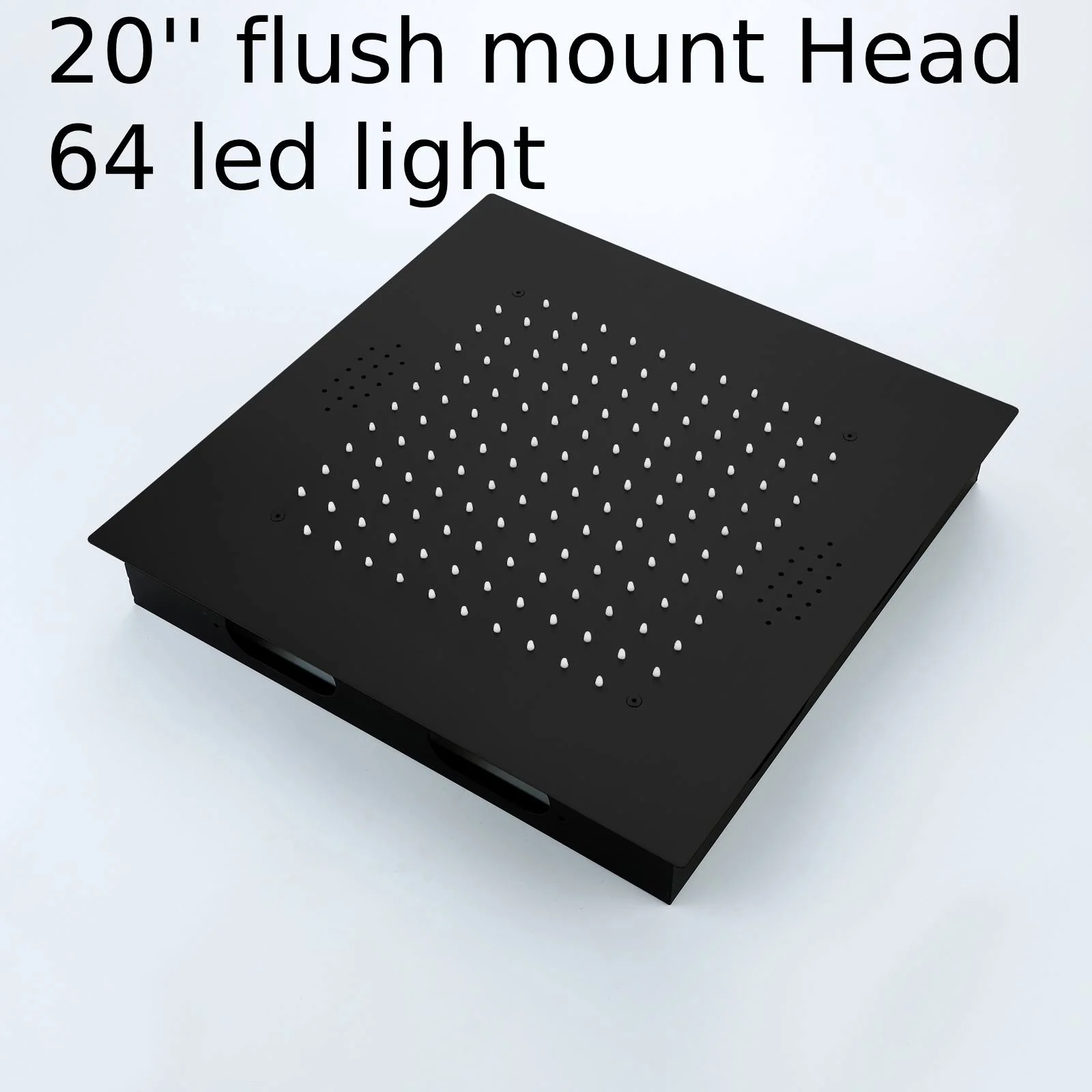 20inch LED Rainfall matte black 3 way digital thermostatic shower faucet with Body jets - Image 5