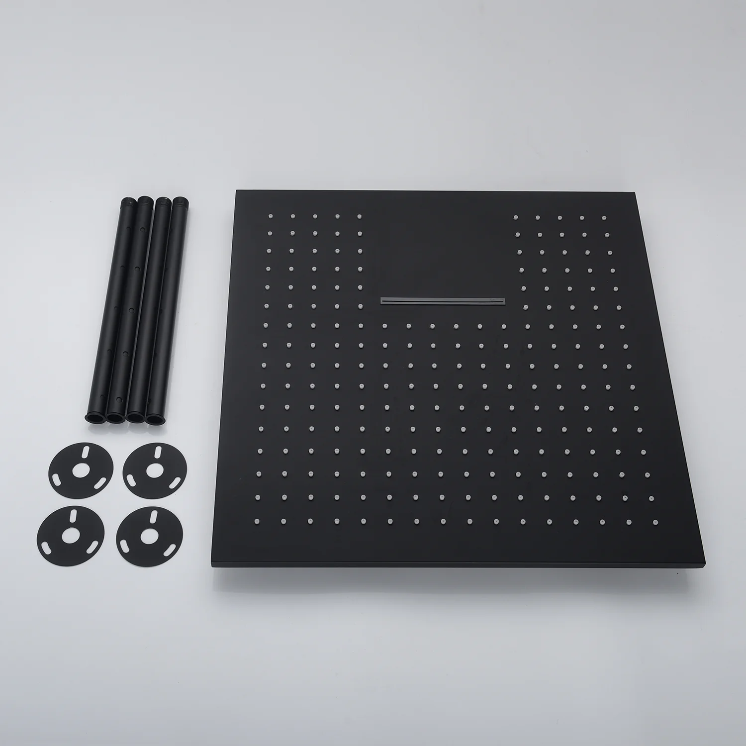 Matte Black 20" Flush or Ceiling Mount Shower System with Thermostatic Valve and Body Jets - Image 15
