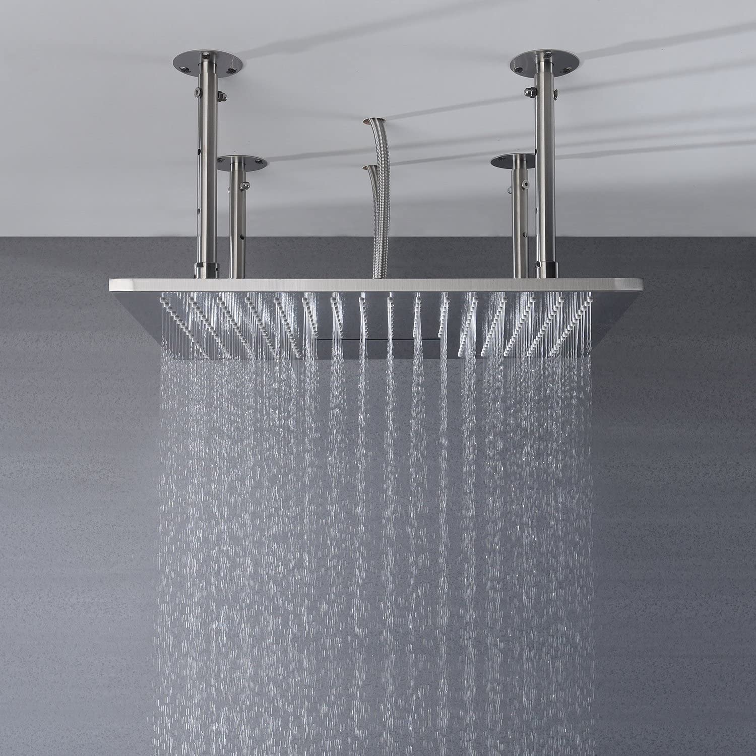 Dual-Function 20" or 24" Rainfall Waterfall Shower Head: Multiple Finish Options - Image 13