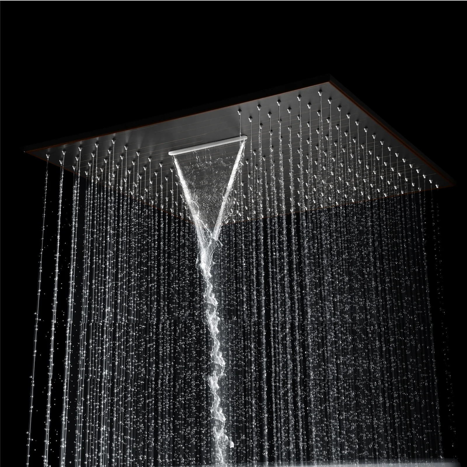 Dual-Function 20" or 24" Rainfall Waterfall Shower Head: Multiple Finish Options - Image 20