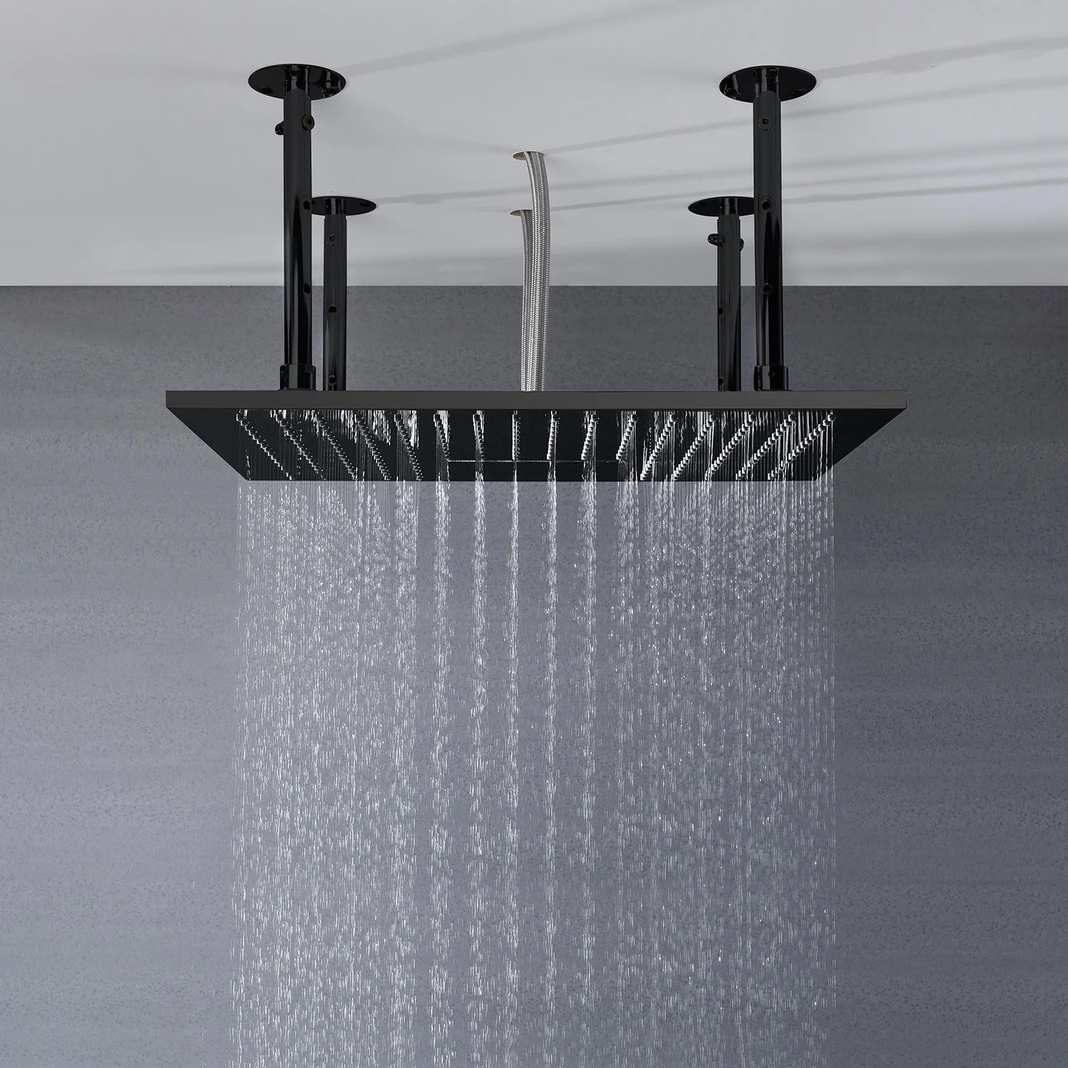 Dual-Function 20" or 24" Rainfall Waterfall Shower Head: Multiple Finish Options - Image 4