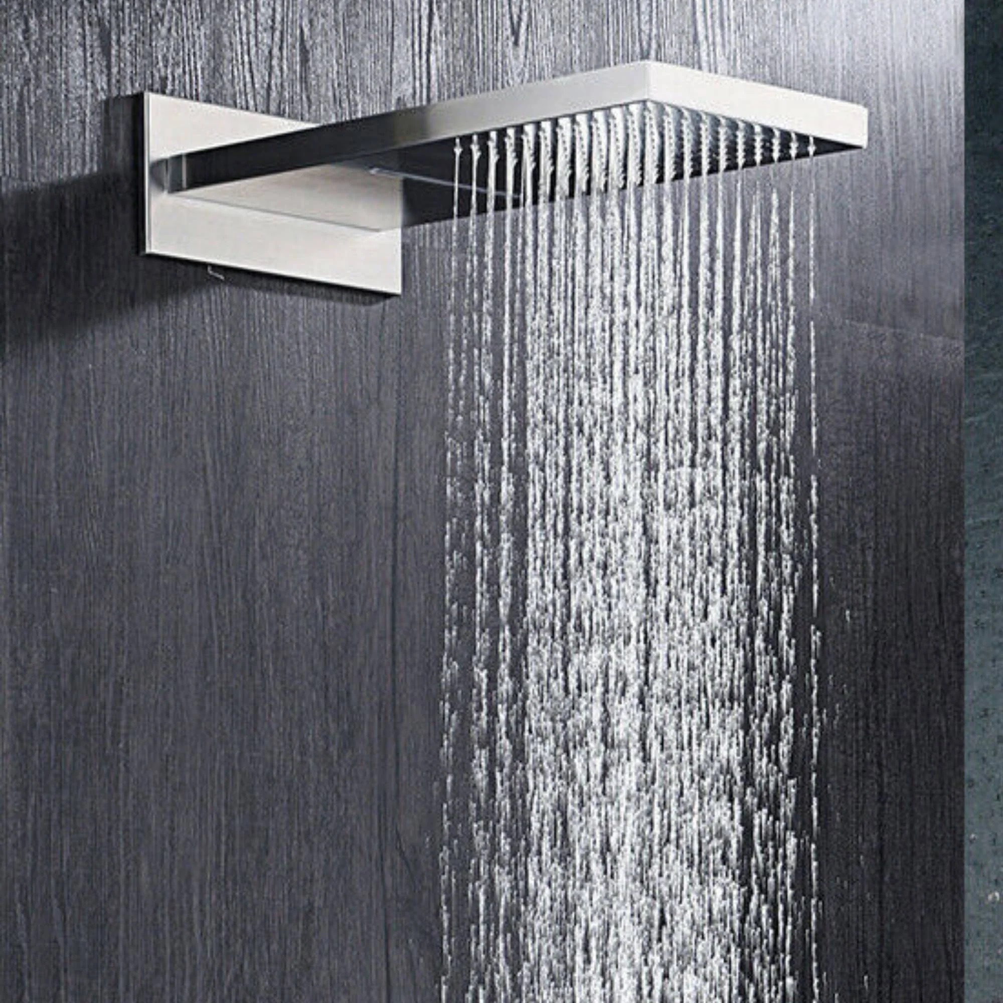 22" Brushed nickel 3 way Thermostatic display valve Rain & Waterfall Shower Faucet - Image 20