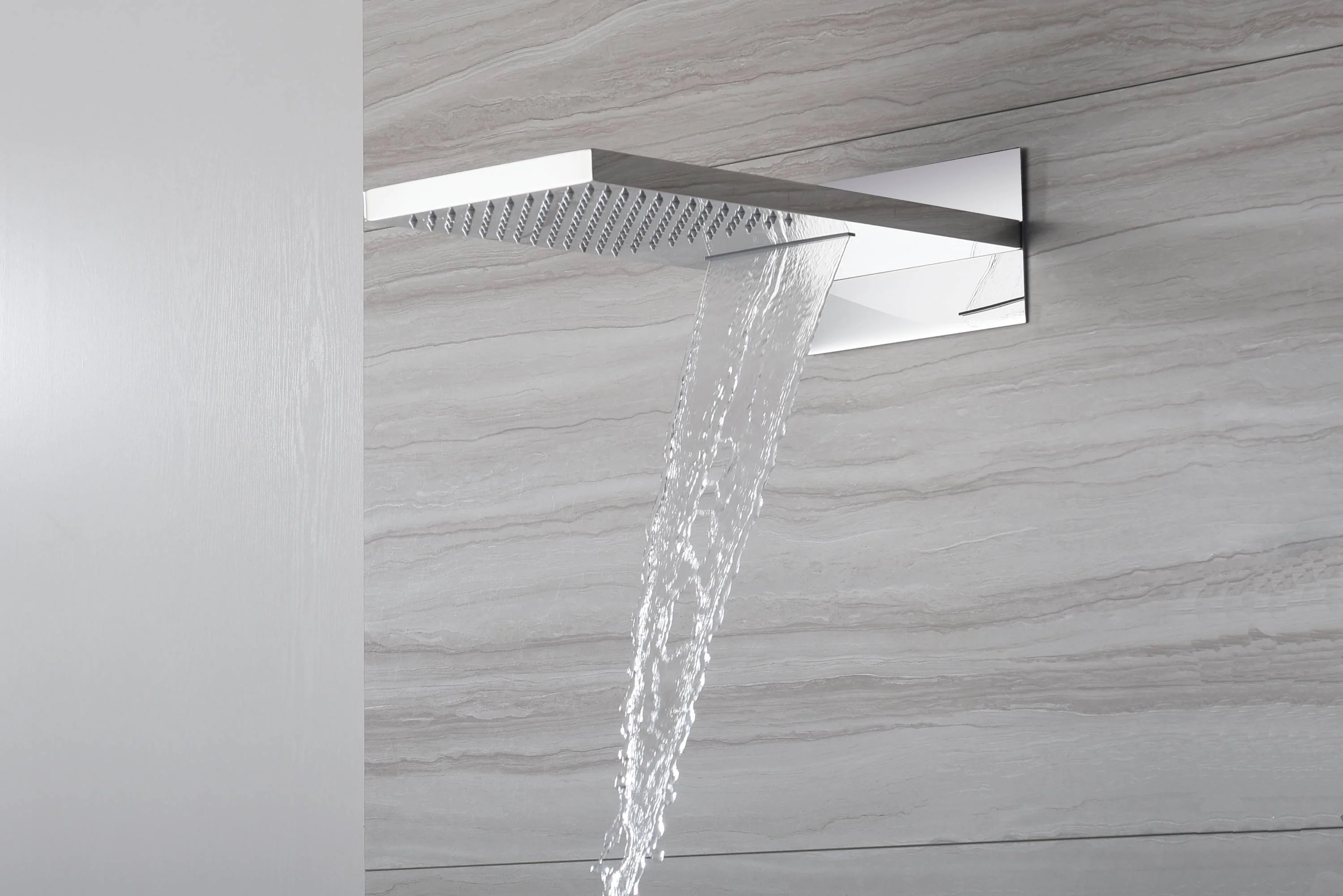 22" Chrome 3 way digital display valve Rain & Waterfall Shower Faucet - Image 5