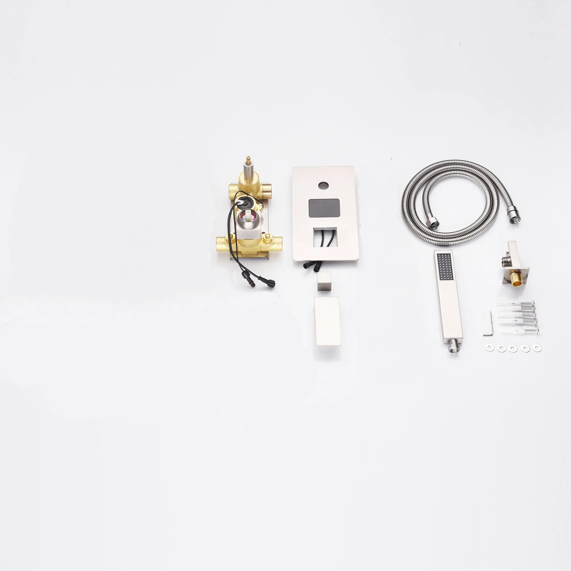 22" Chrome 3 way digital display valve Rain & Waterfall Shower Faucet - Image 7