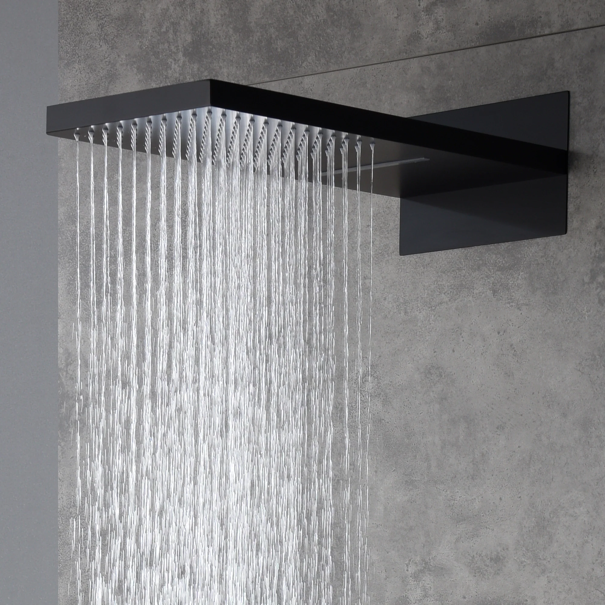 22" Rainfall Waterfall Shower System with 6-Way Digital Touch Thermostatic Faucet, Dual Regular Head, Body Jets - Image 13