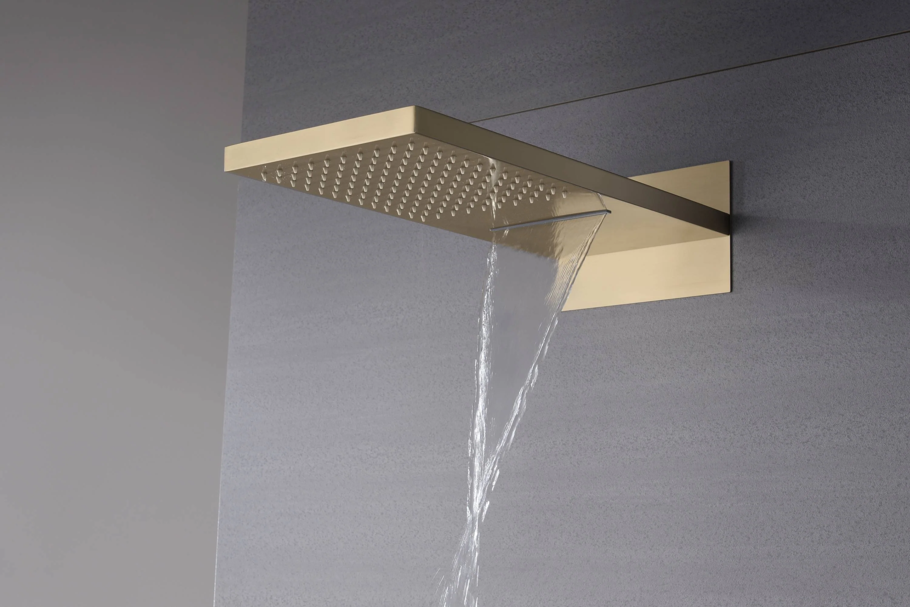 22" Rainfall Waterfall Shower System with 6-Way Digital Touch Thermostatic Faucet, Dual Regular Head, Body Jets - Image 8