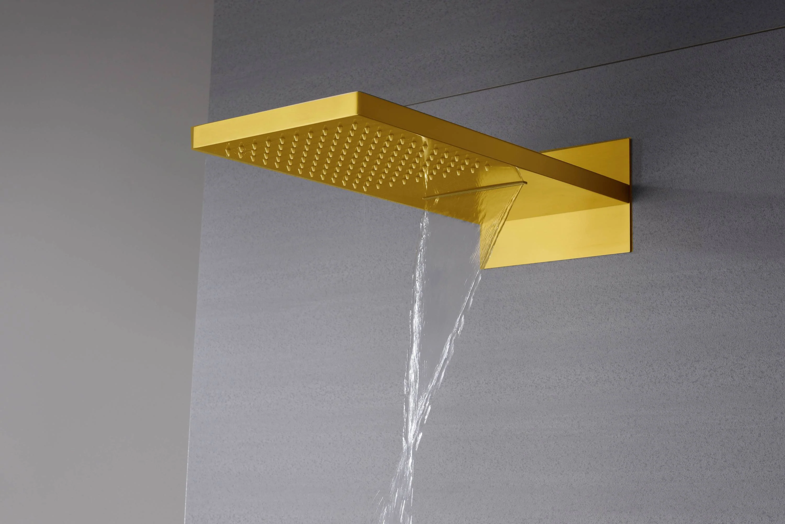 22inch rainfall waterfall Polished gold 4 way Thermostatic Shower valve system that each function run all together and separately - Image 7