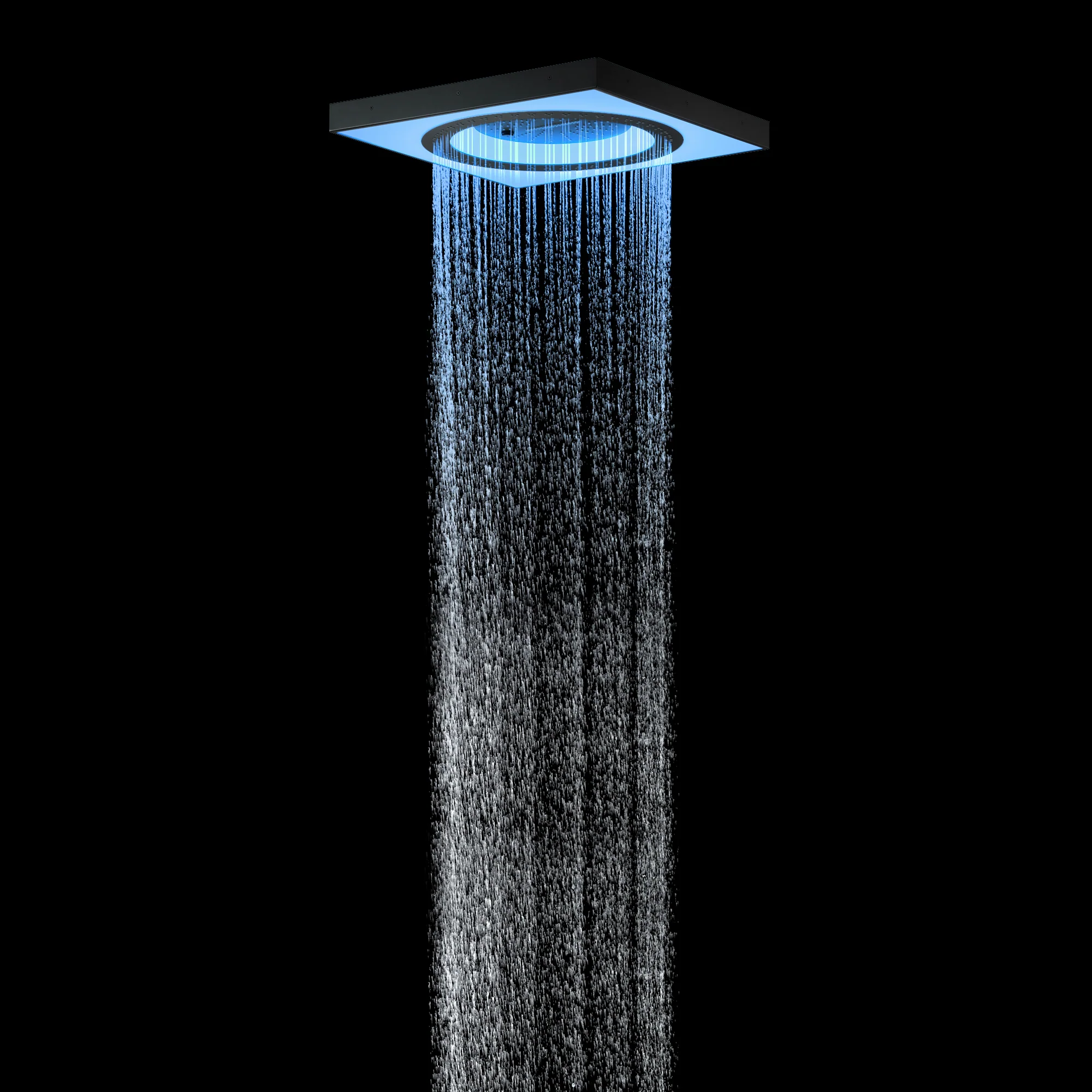 24" Flush Mount Rainfall Waterfall 6-Way Digital  Shower System with LED, Dual Regular Heads and Tub Spout - Image 19