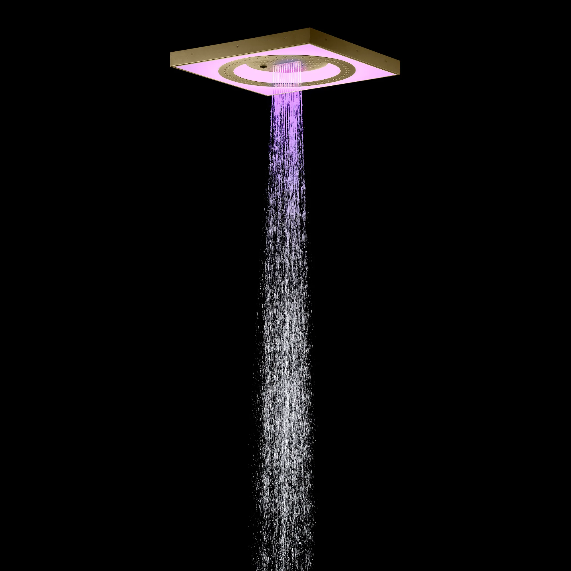 24" Flush LED Mount Rainfall Waterfall 6-Way Touch control Shower System With Regular Head and 3 Body Jets - Image 23