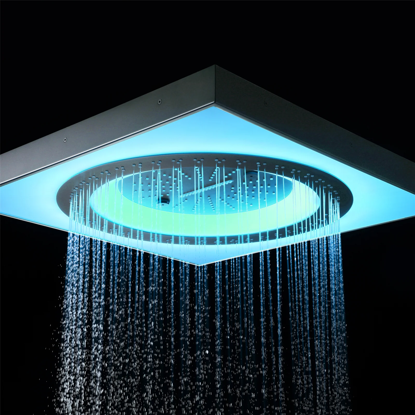 24" Flush LED Mount Rainfall Waterfall 6-Way Touch control Shower System With Regular Head and 3 Body Jets - Image 37