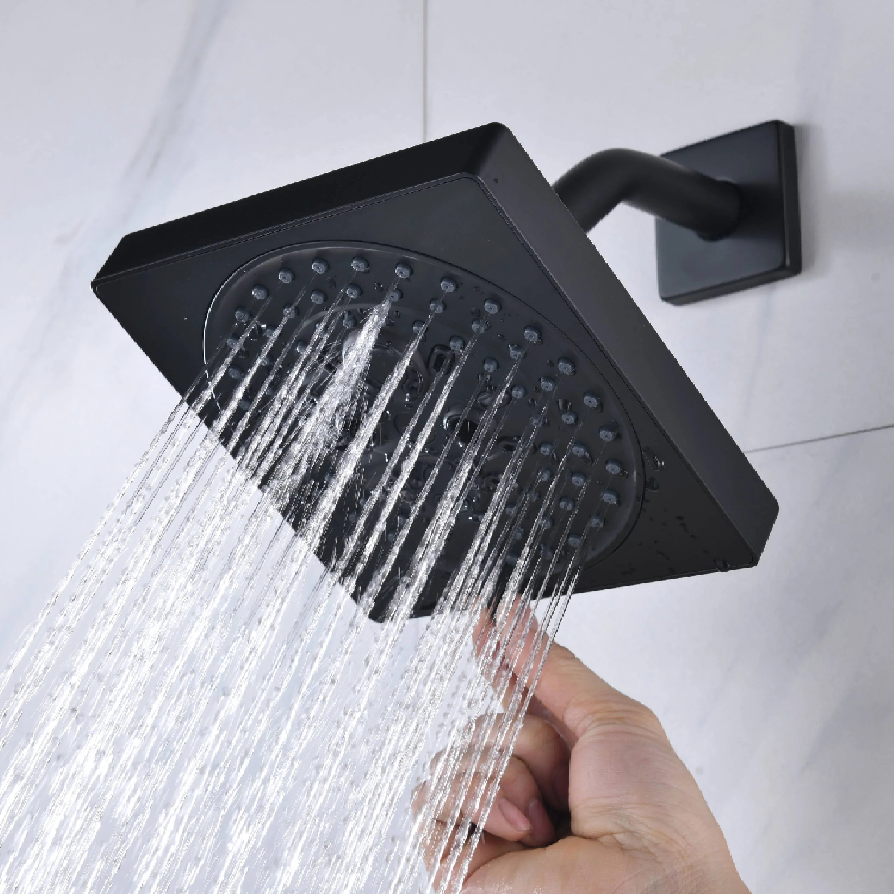 24" Flush Mount Shower Head with 6-Way Digital Faucet, 6" Regular Head, Body Jets - Image 40