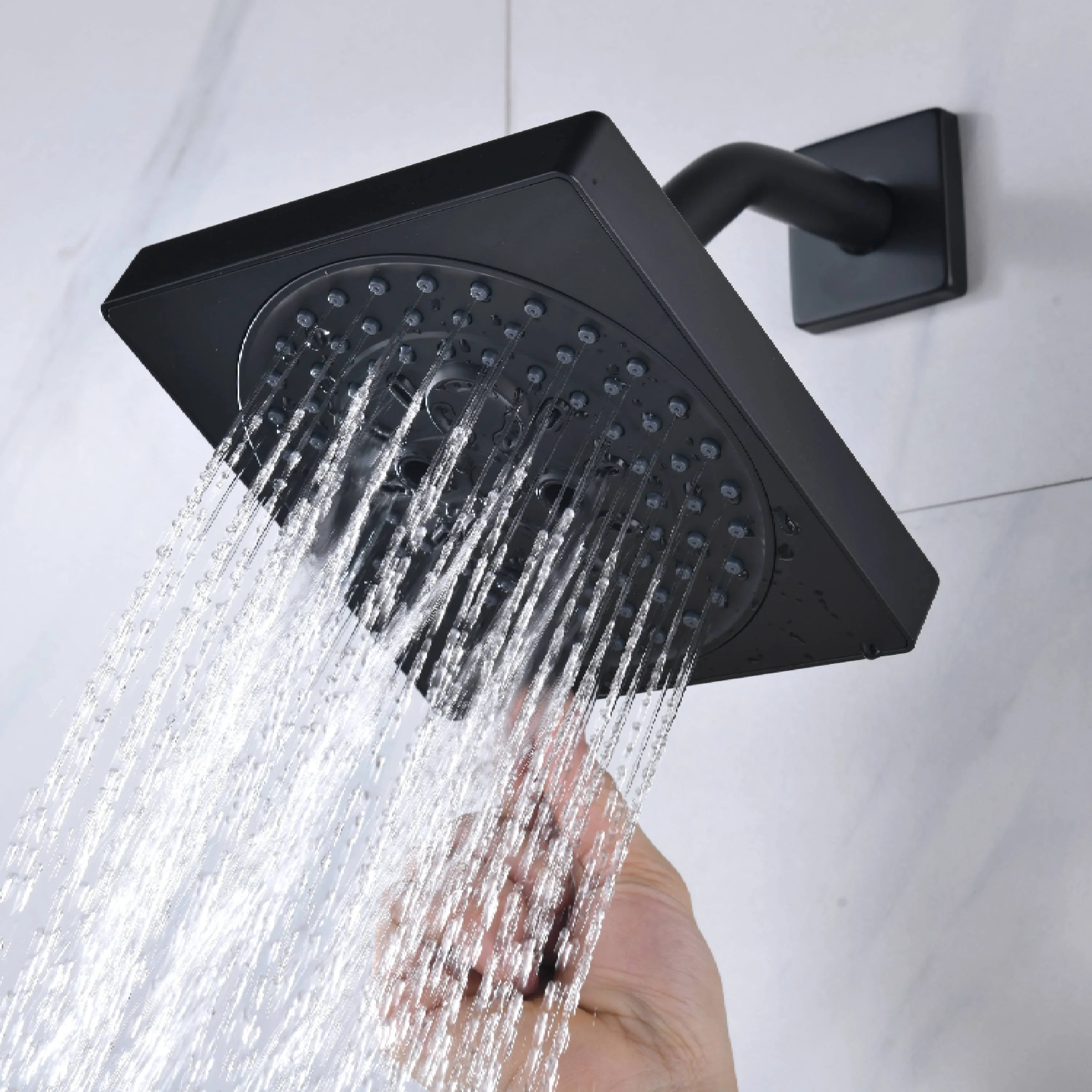 24" Flush Mount Shower Head with 6-Way Digital Faucet, 6" Regular Head, Body Jets - Image 41