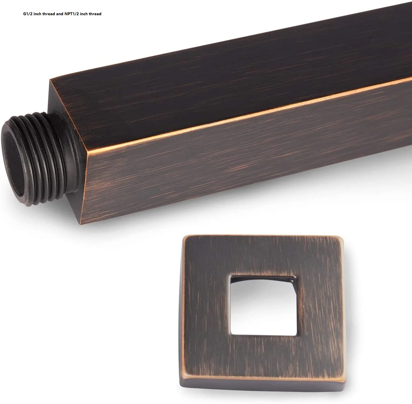 24inch  oil rubbered bronze ceiling shower arm with flange - Image 2
