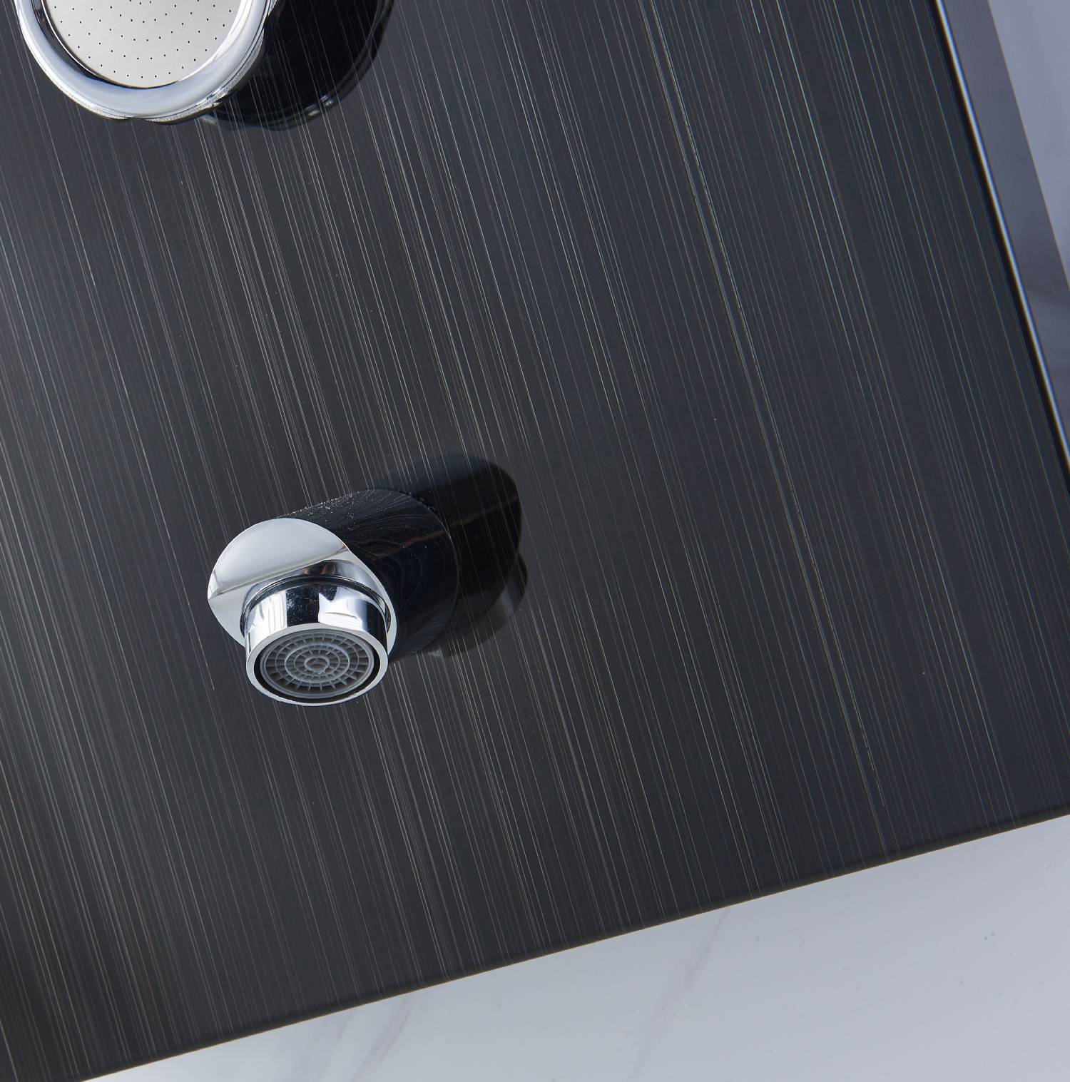 59'' Oil Bronze Black LED Rain & Waterfall Massage Tower - Simultaneous and Independent Functionality - Image 5