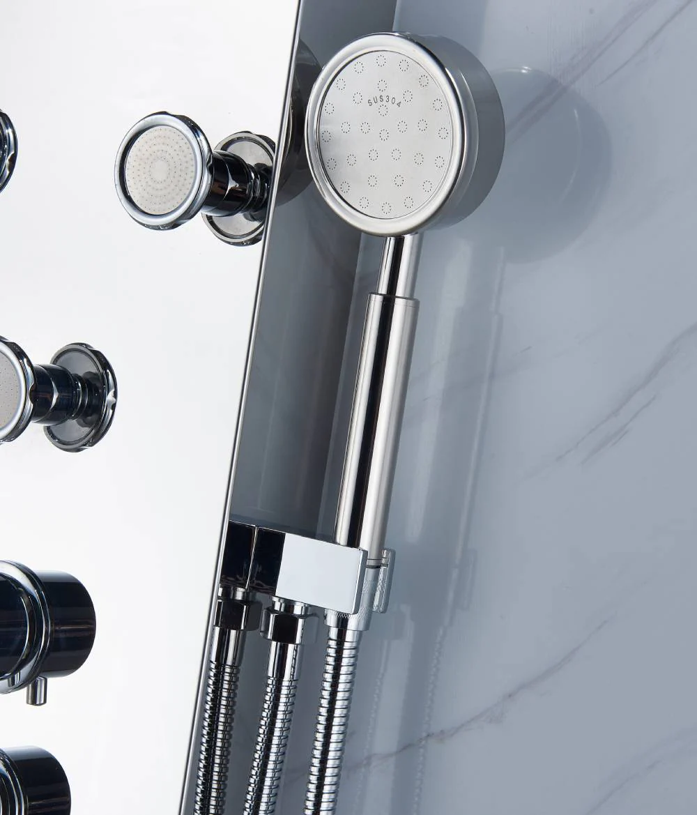 Chrome LED Rain & Waterfall Massage Tower - Simultaneous and Independent Functionality - Image 4