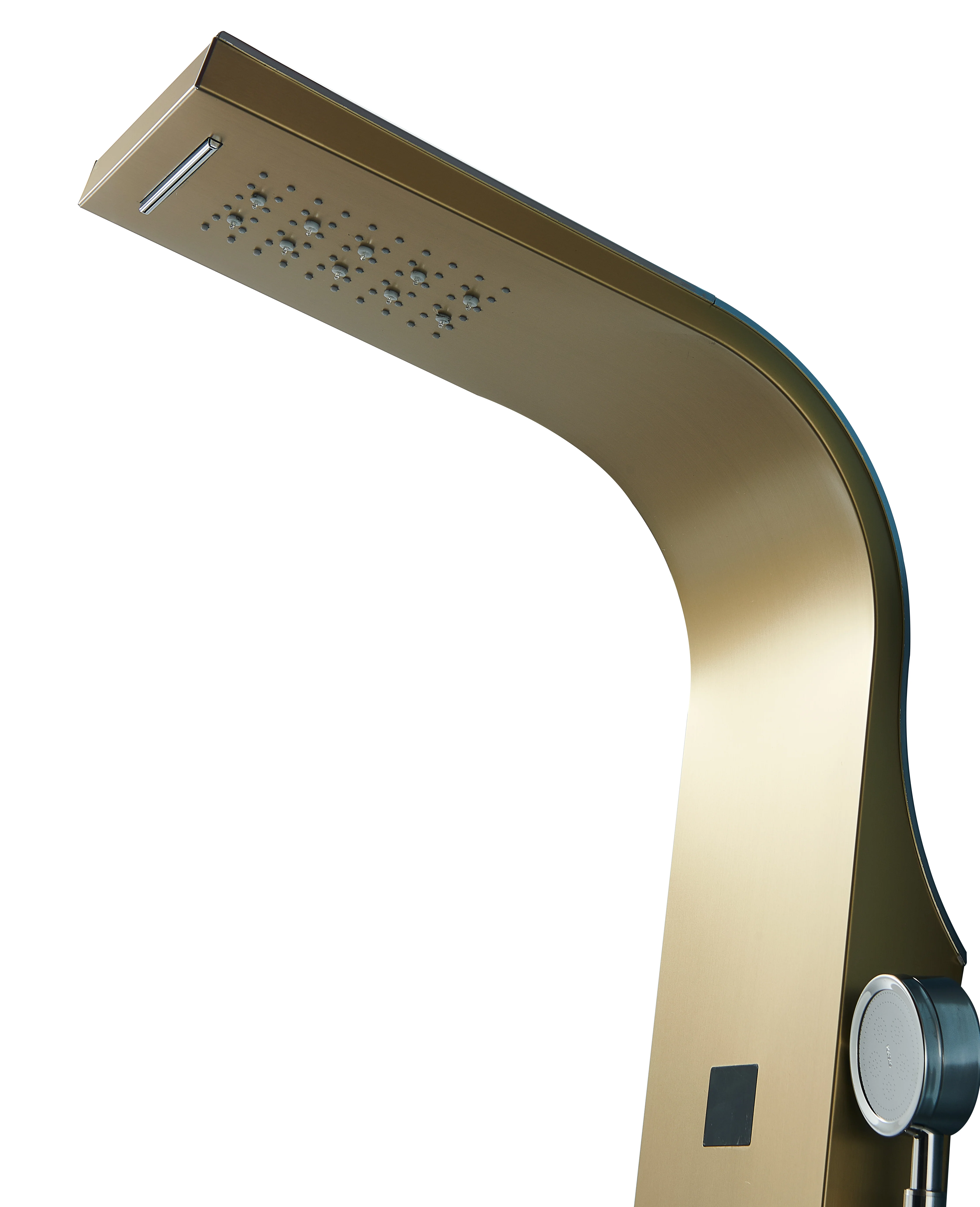 Brushed Gold or Rose Gold LED Rain & Waterfall 59'' Massage Tower - Simultaneous and Independent Functionality - Image 3