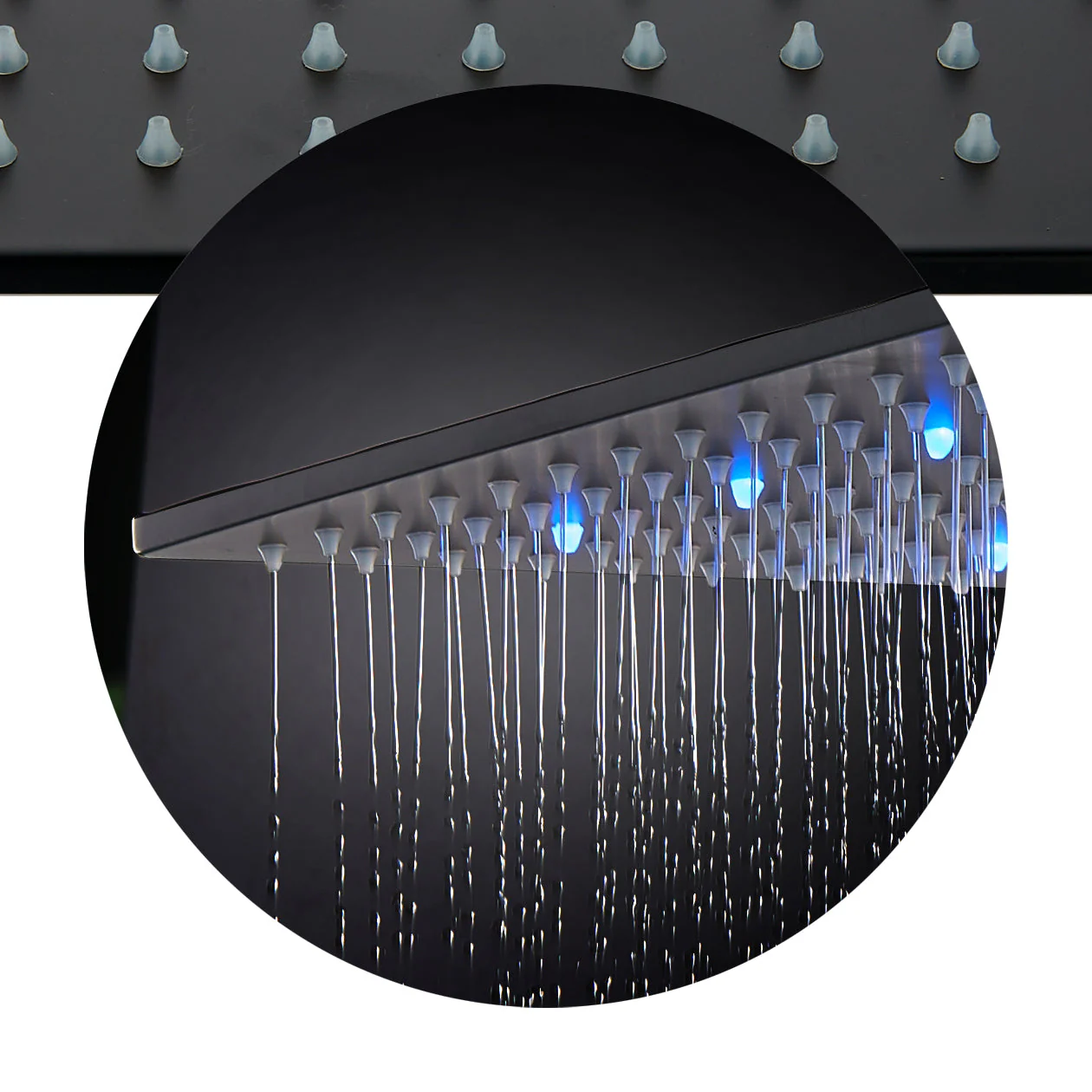 Matte Black 3-Way Thermostatic Shower System: 12'' or 16'' Rain Head, Optional LED, Simultaneous Function - Image 9
