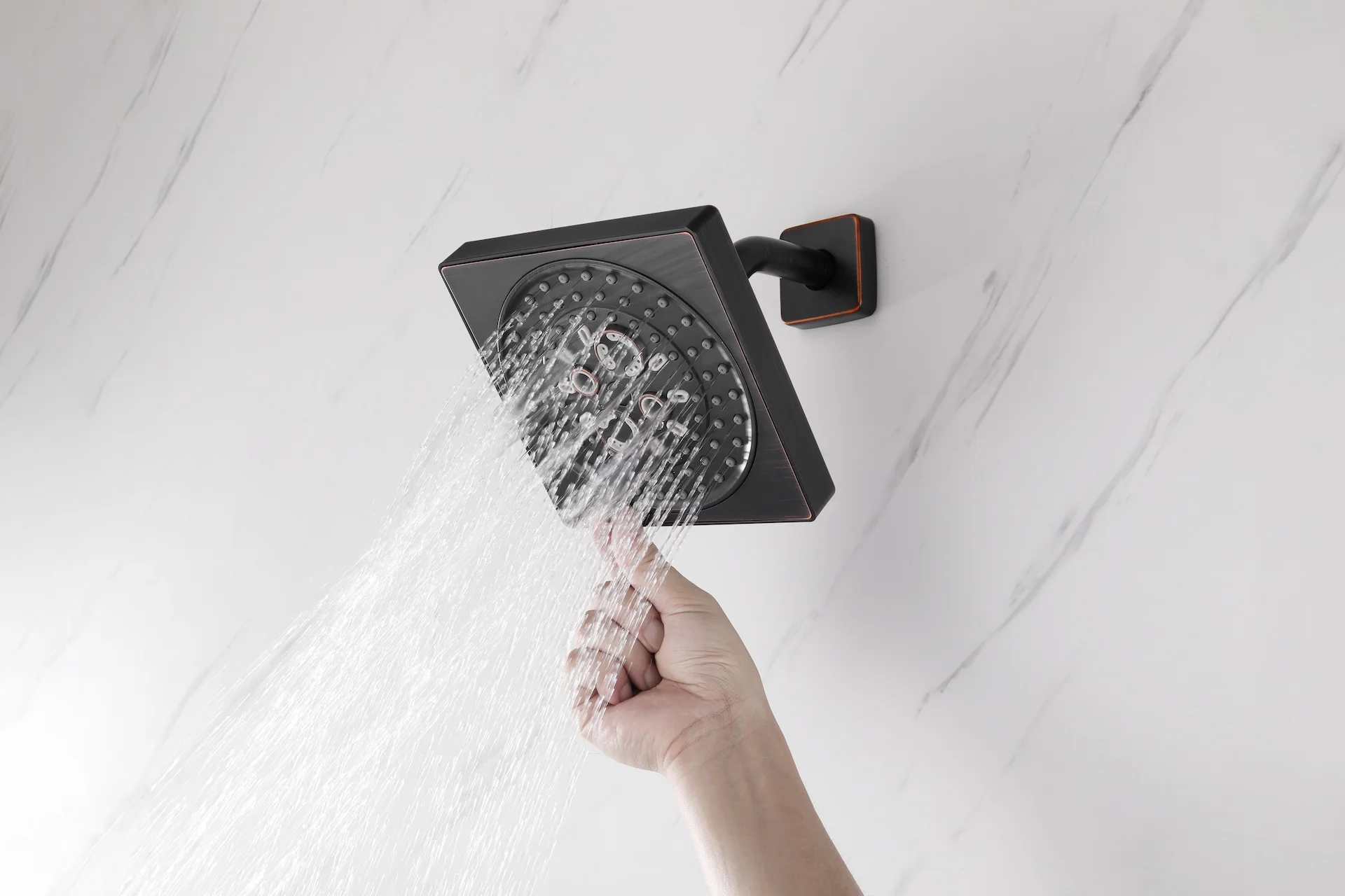 3 Way Thermal Digital Touchscreen Shower Faucet with regular head and rainfall head,Handle Shower - Image 14