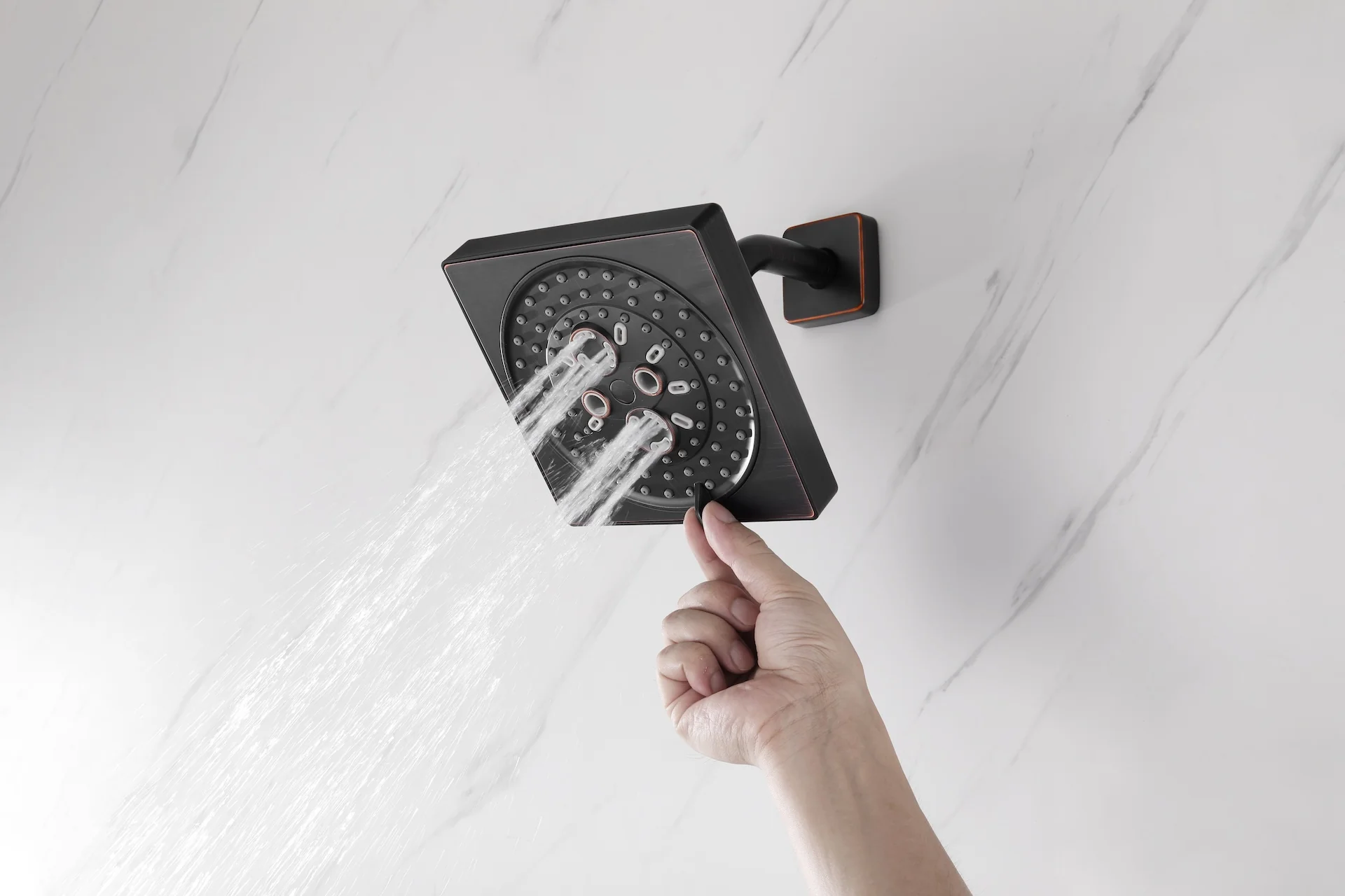 3 Way Thermal Digital Touchscreen Shower Faucet with regular head and rainfall head,Handle Shower - Image 16