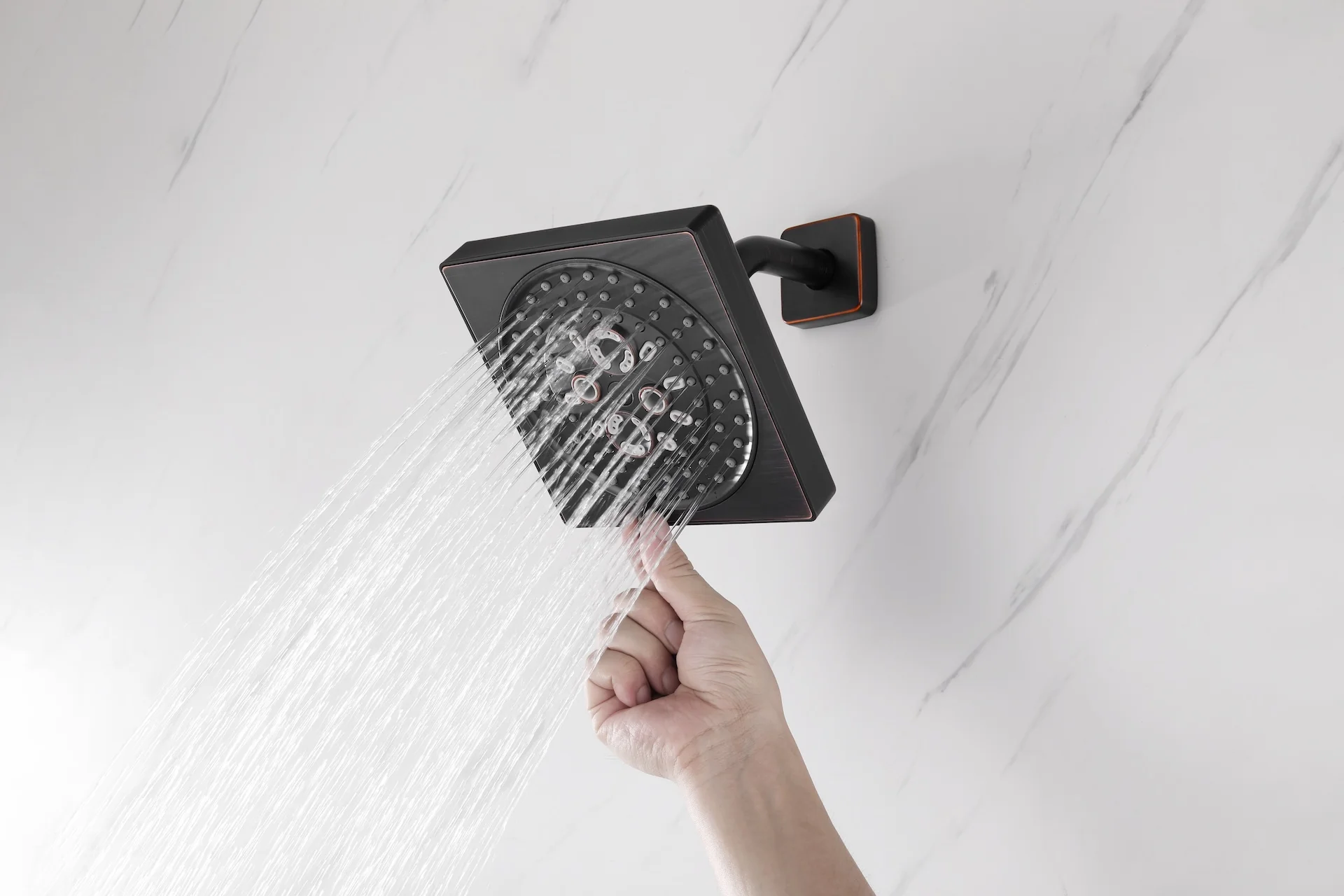 3 Way Thermal Digital Touchscreen Shower Faucet with regular head and rainfall head,Handle Shower - Image 19
