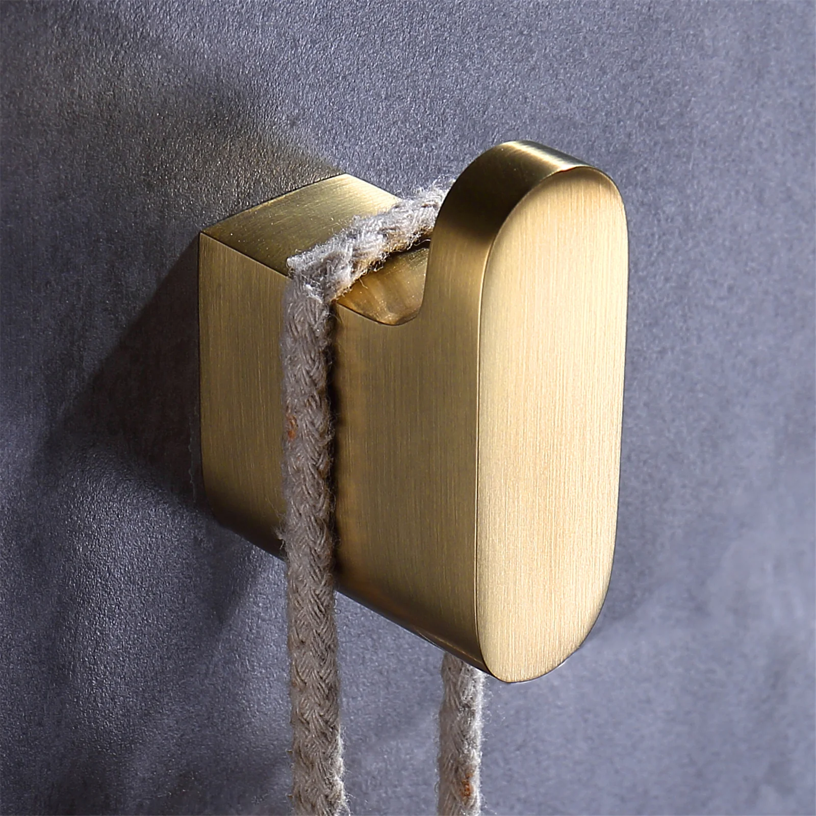 Luxurious 4-Piece Brushed Gold Bathroom Hardware Set: Towel Bar, Towel Holder, Toilet Paper Holder, Robe Hook, and Tower Holder - Wall Mounted - Image 11